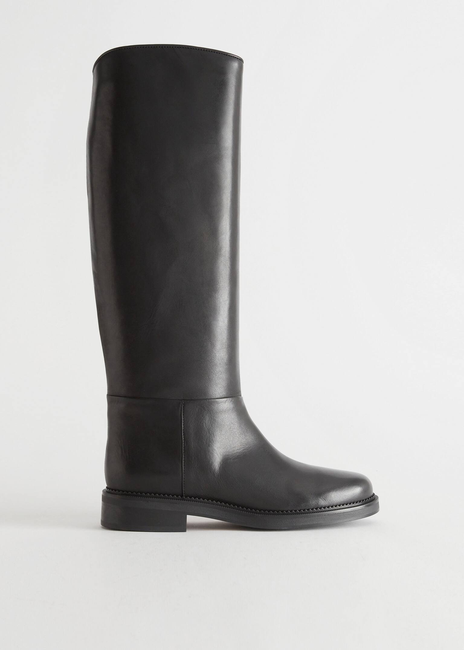 Reitstiefel aus Leder - Schwarz - 1