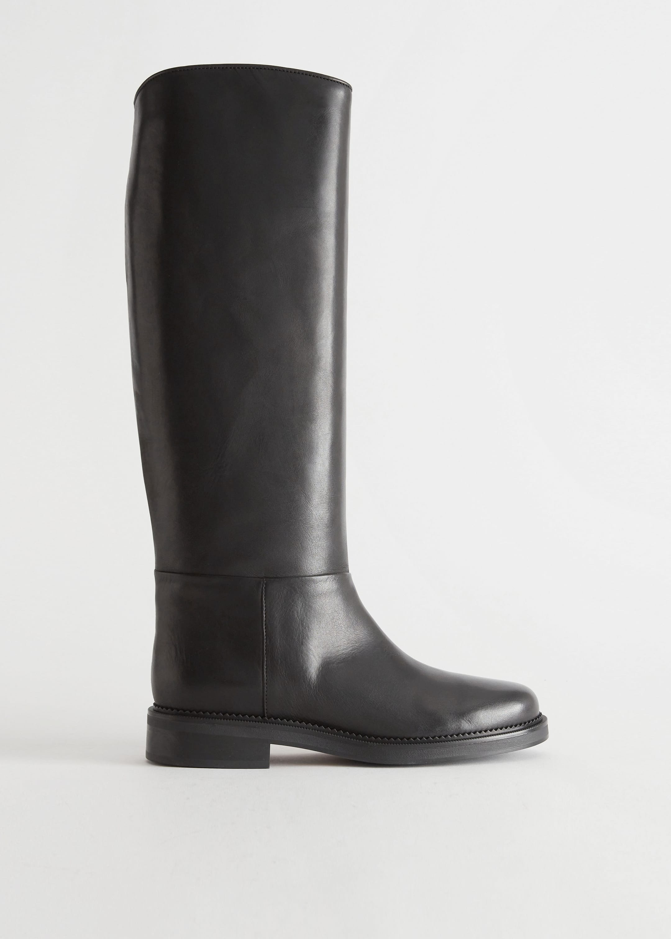 Ingrandisci l'immagine: Leather Riding Boots - Black - DONNA | H&M CH 1