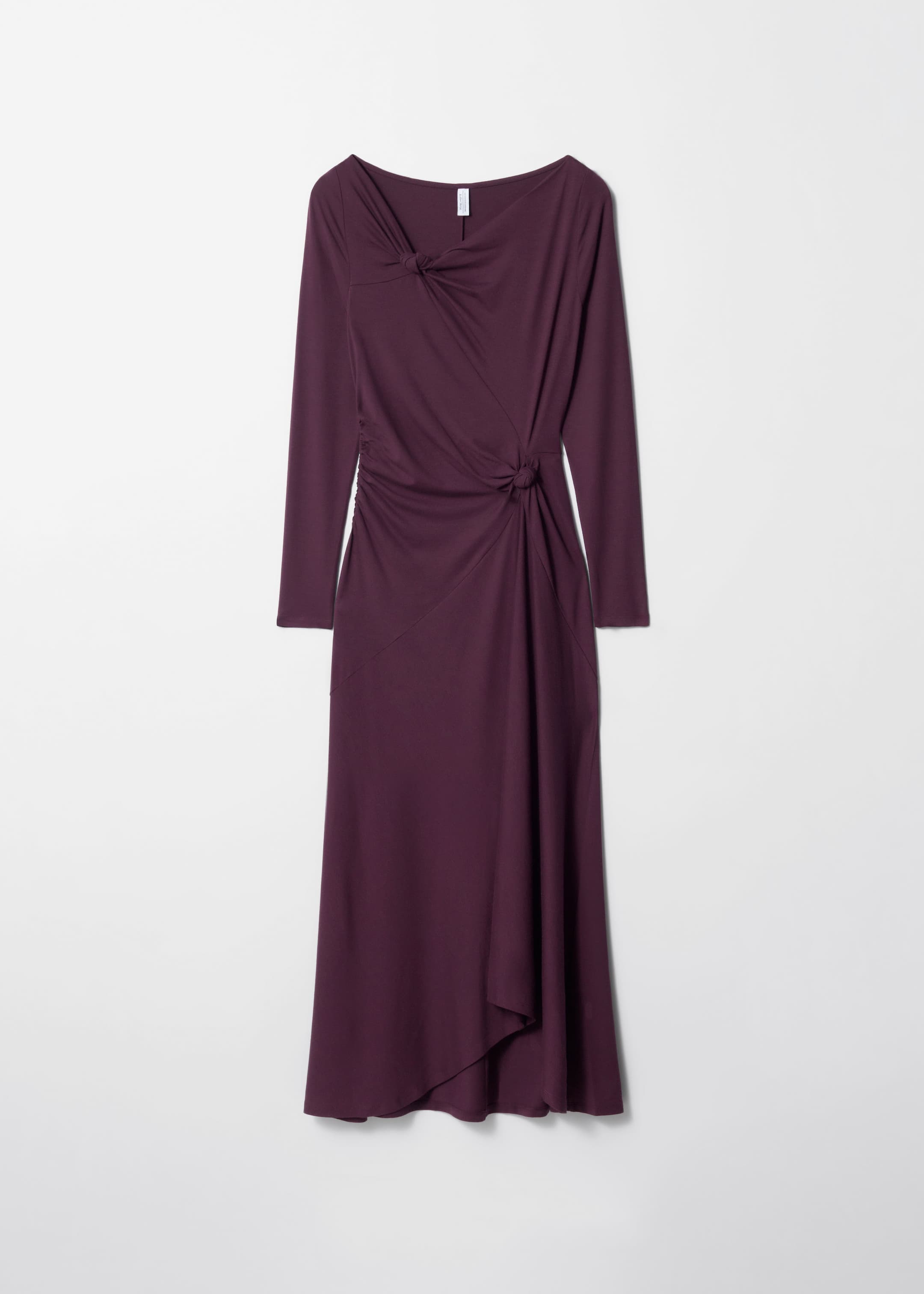 View larger image: Draped Knotted Midi Dress - Plum - Ladies | H&M GB 1