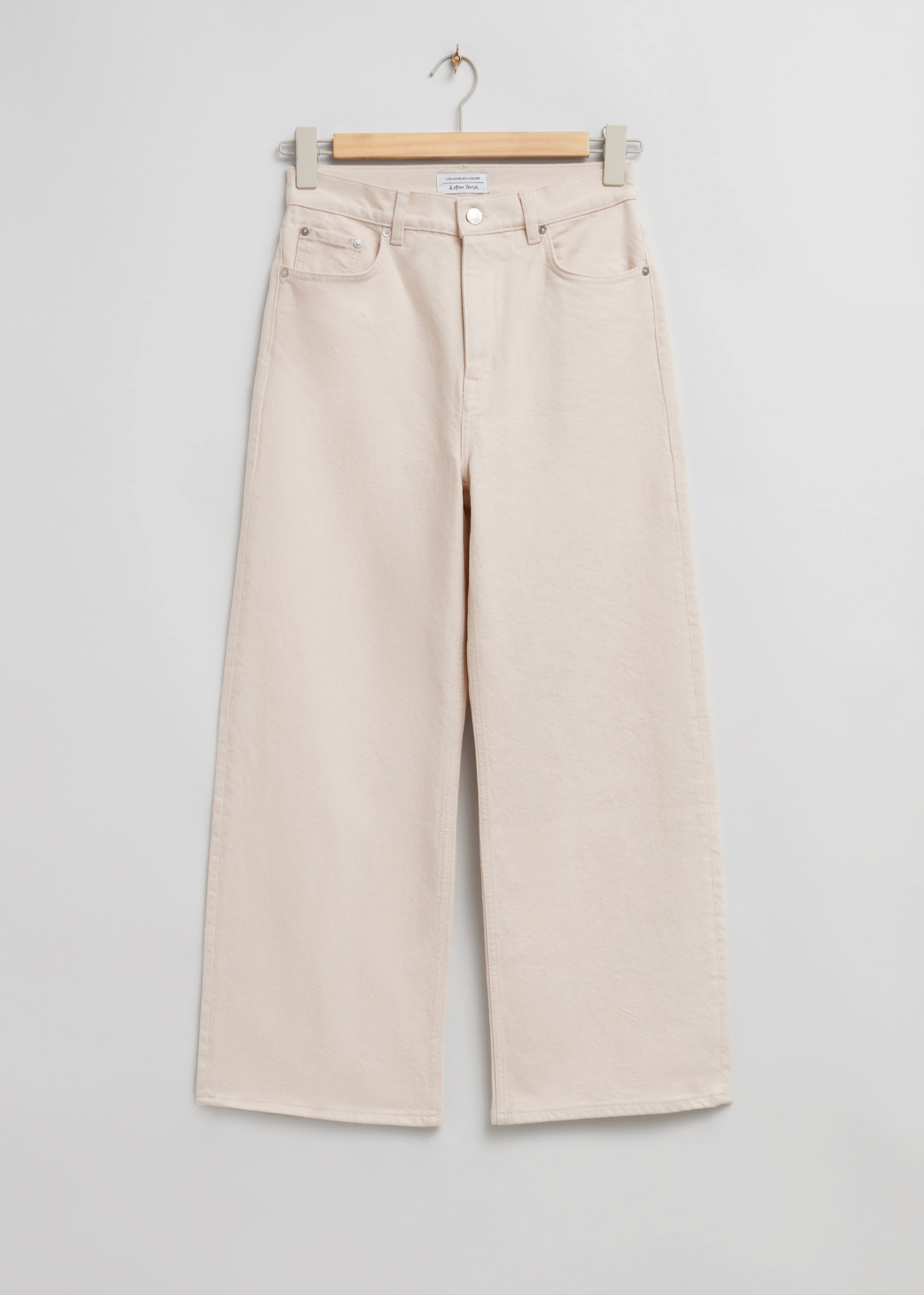 Agrandir l'image: Jean longueur 7/8ème à jambe large - Beige clair - FEMME | H&M FR 1