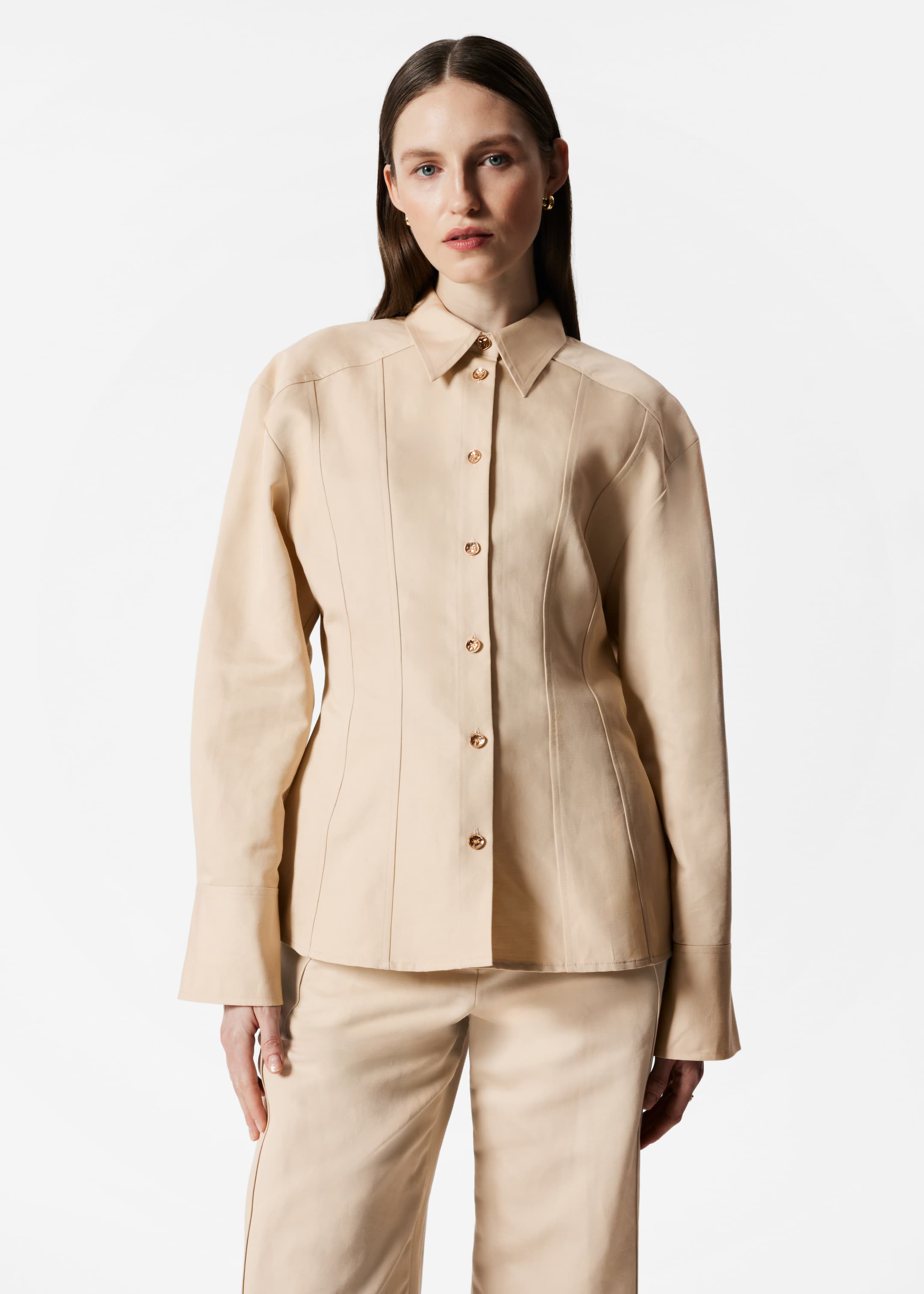 Grösseres Bild ansehen: Schmal zulaufendes Hemd - Beige - DAMEN | H&M CH 1
