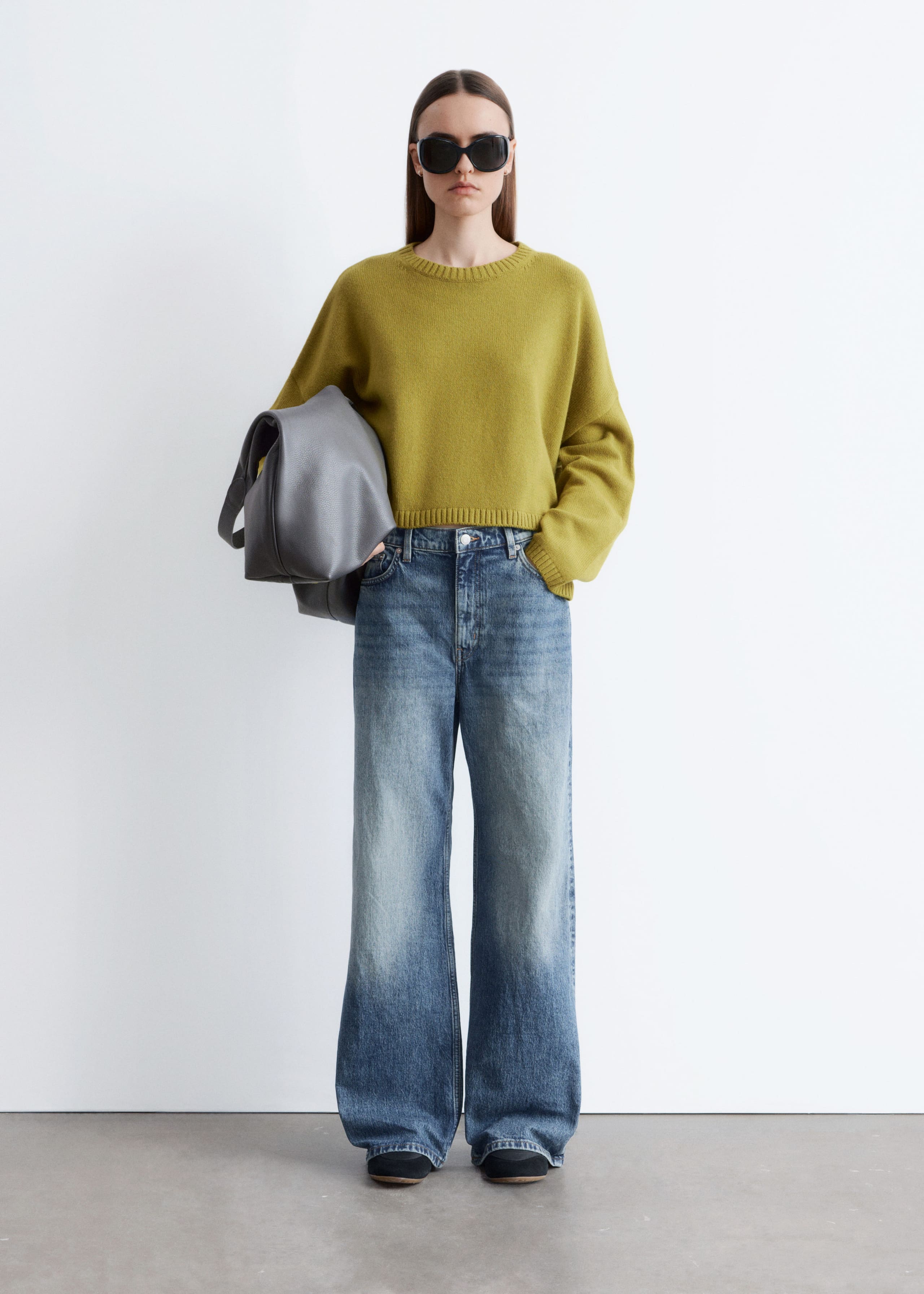 Cropped Cashmere-Blend Jumper - Beige - Lookbook