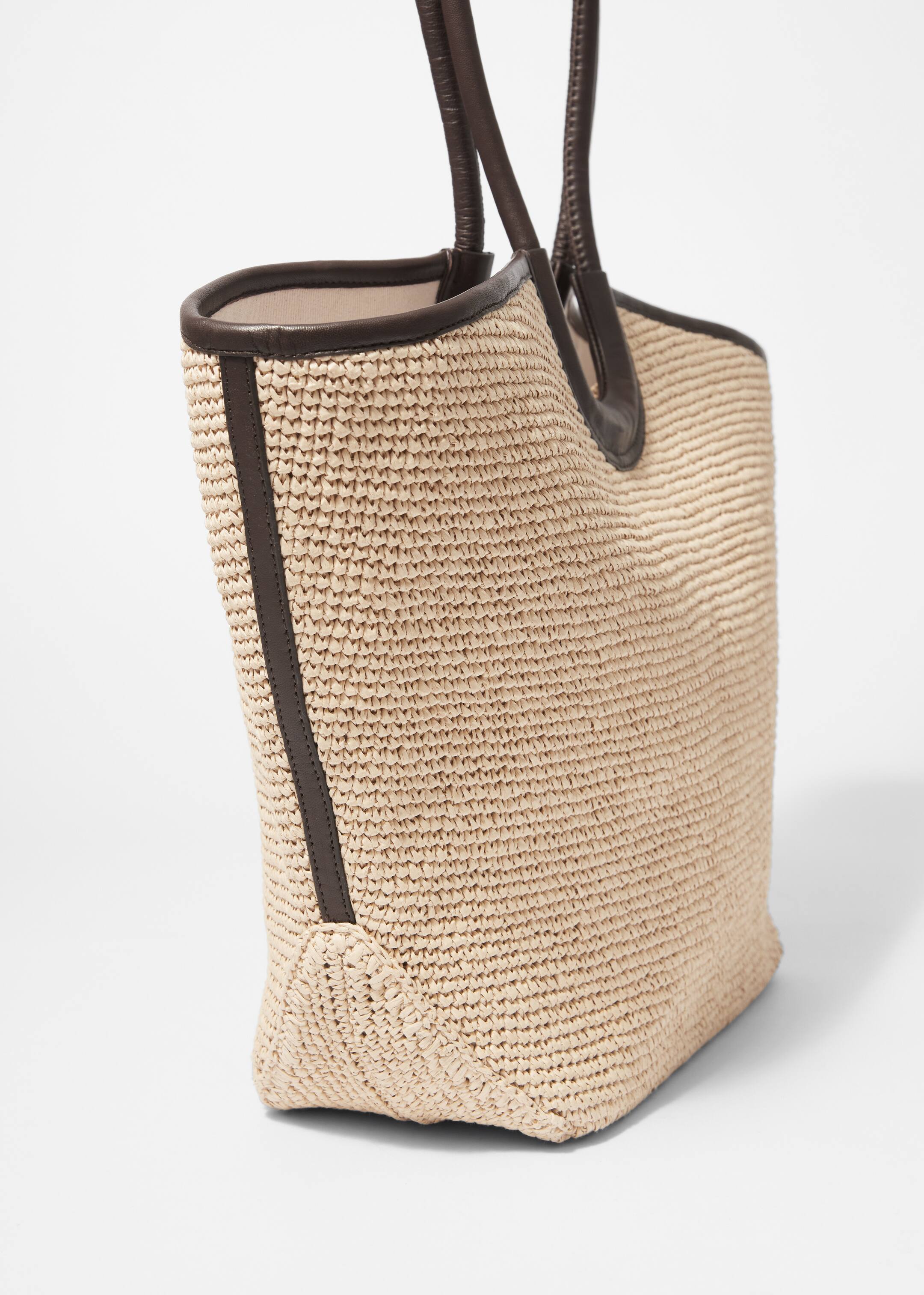 Größeres Bild ansehen: Tragetasche aus Stroh mit Lederdetail - Beige - Ladies | H&M DE 5