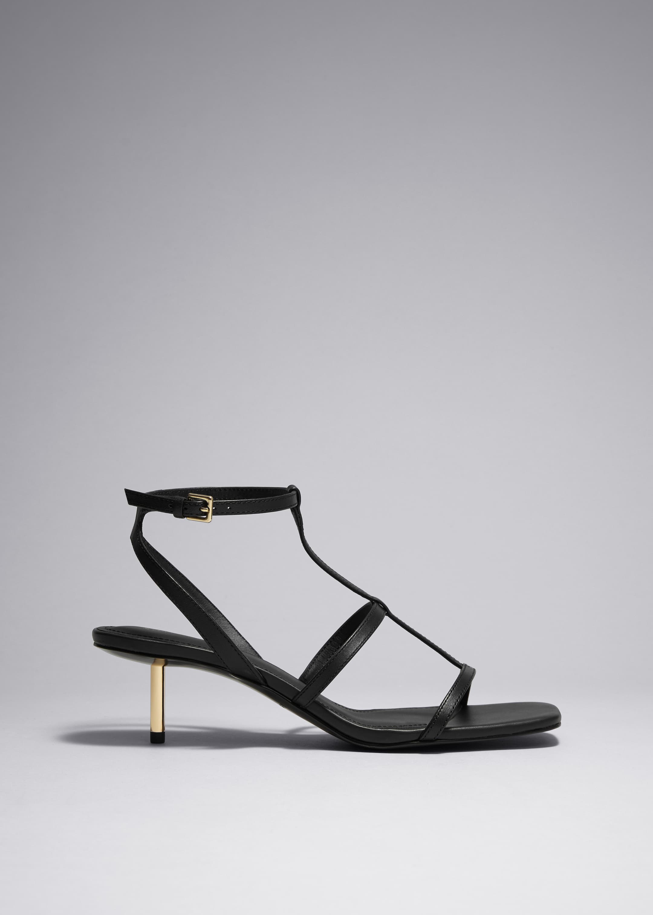 Größeres Bild ansehen: Ledersandalen mit Absatz - Schwarz - Ladies | H&M DE 1