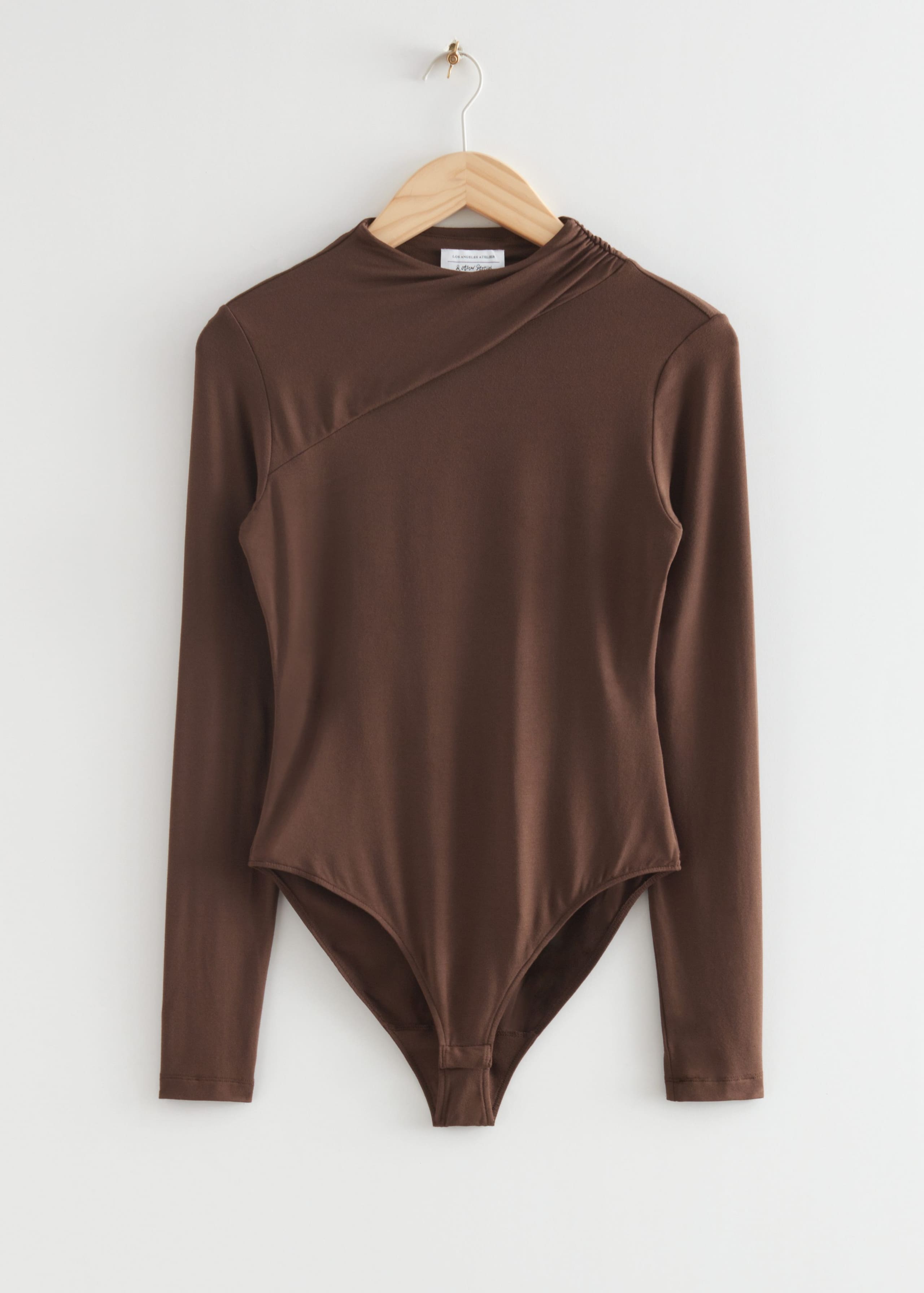 Fitted Rouched Bodysuit - White - Still Life