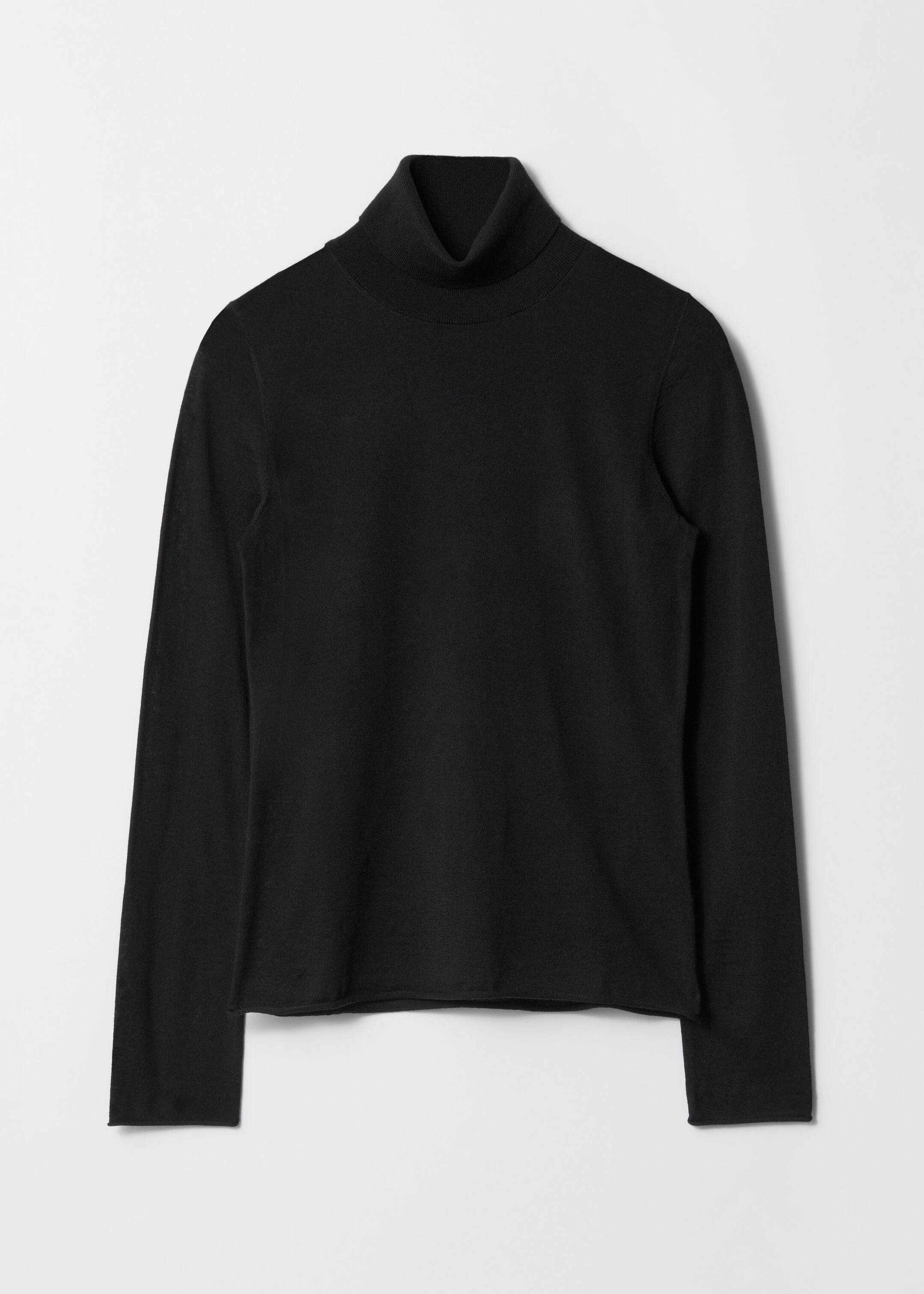 Größeres Bild ansehen: Rollkragenpullover aus Merinowolle - Schwarz - Ladies | H&M DE 1