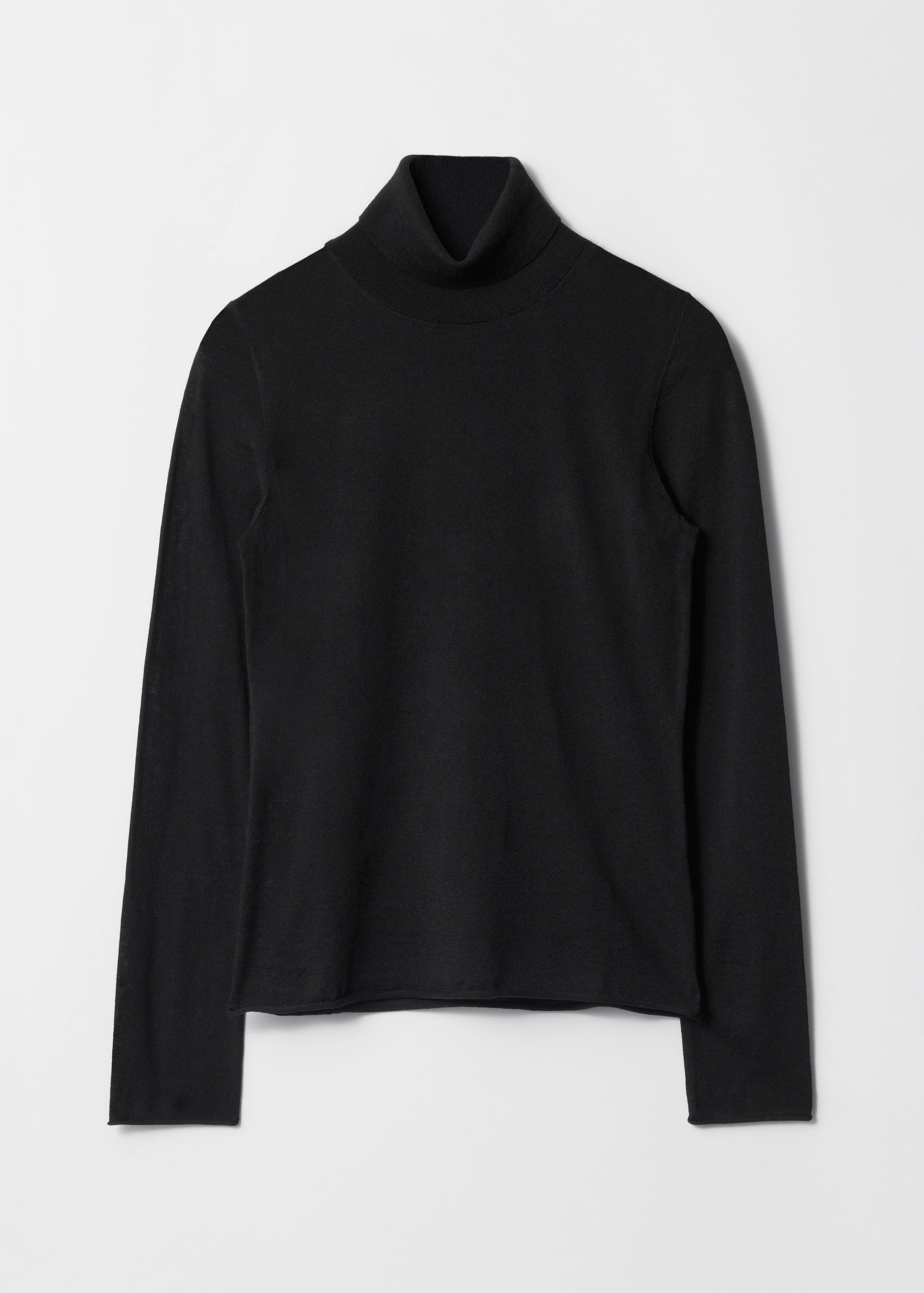 Größeres Bild ansehen: Rollkragenpullover aus Merinowolle - Schwarz - Ladies | H&M DE 1