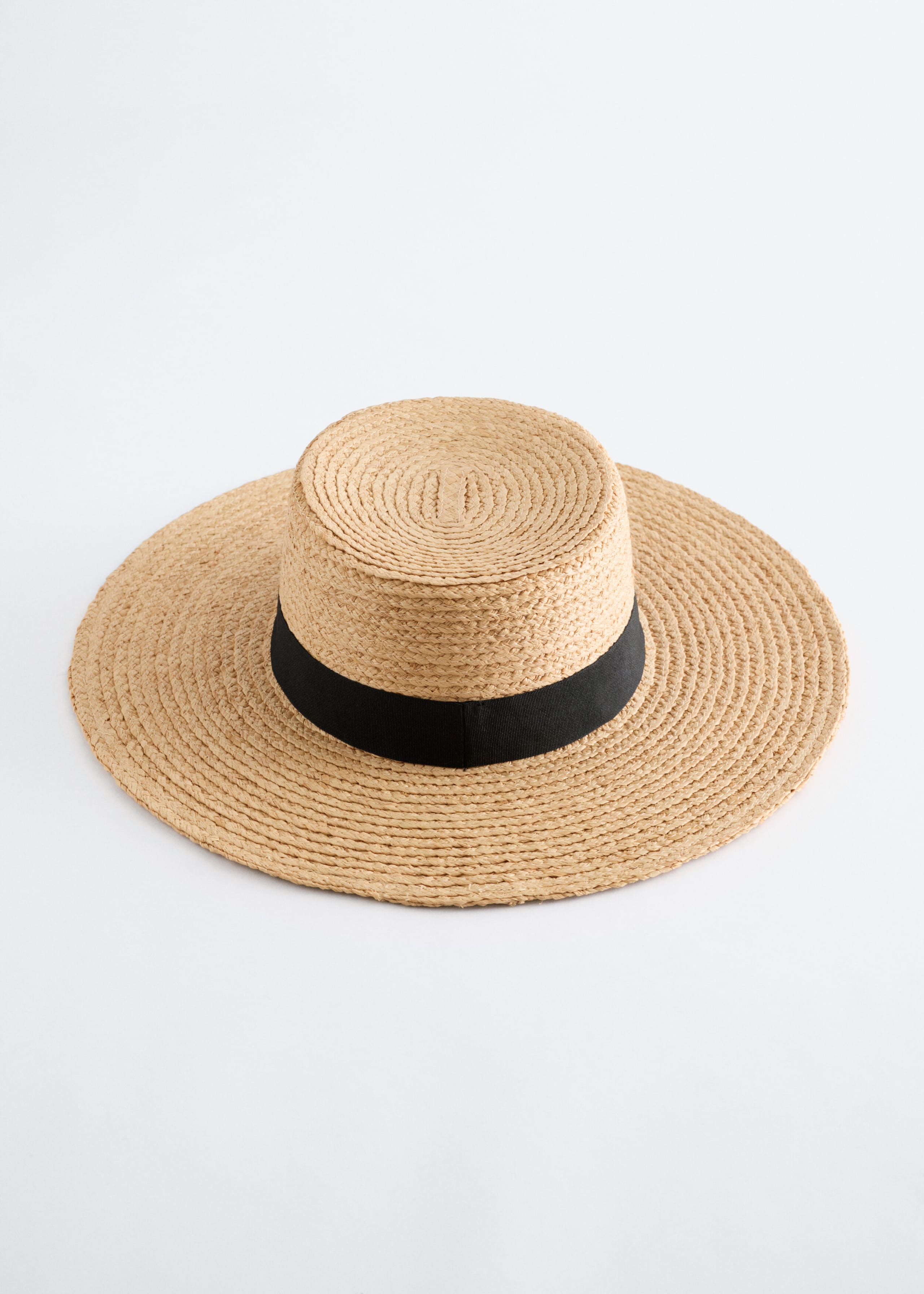 Grosgrain-Trimmed Raffia Hat - Natural Straw - Still Life