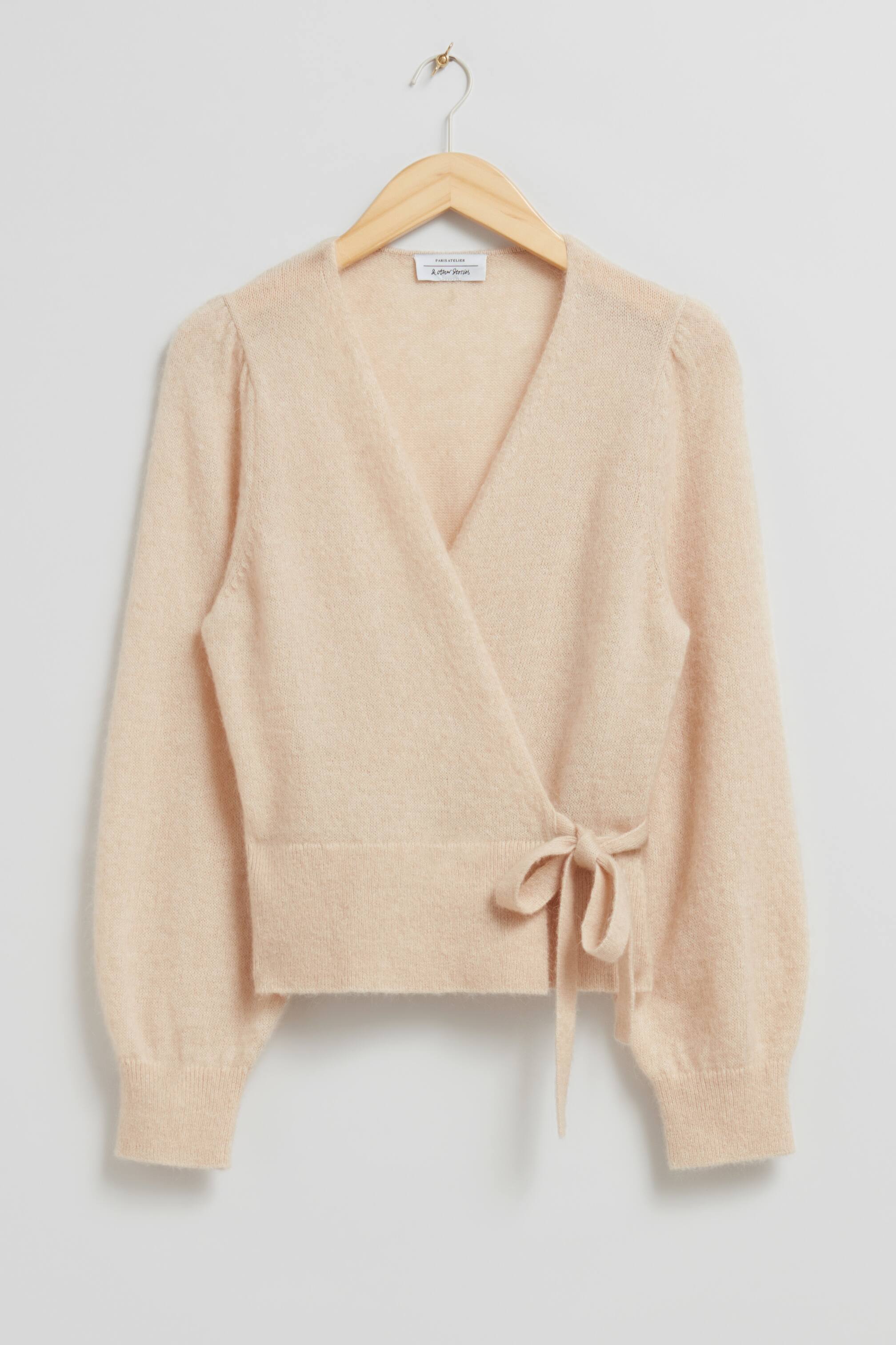 Grotere afbeelding bekijken: Wikkelvest van een mohairmix - Beige - DAMES | H&M BE 1