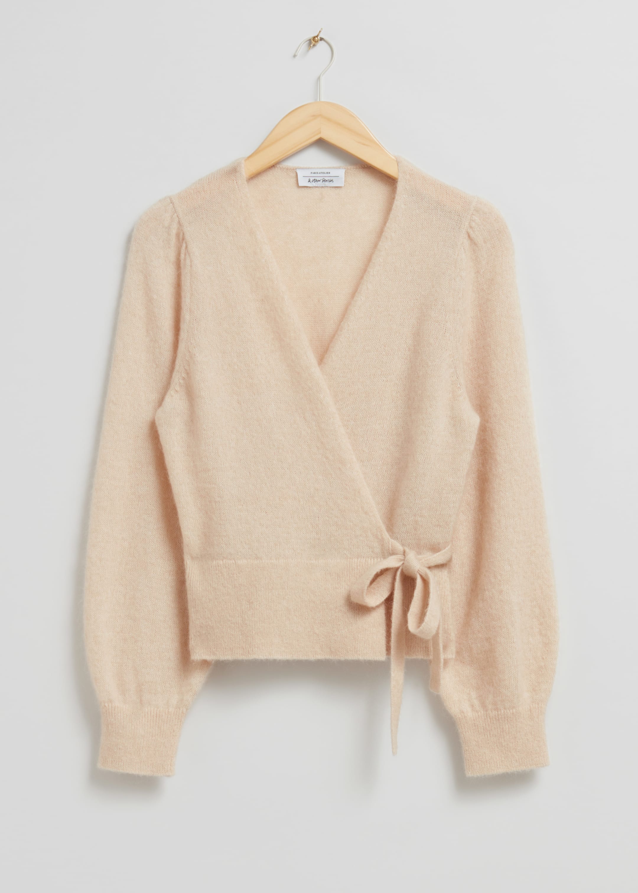 View larger image: Mohair-Blend Wrap Cardigan - Beige - Ladies | H&M GB 1