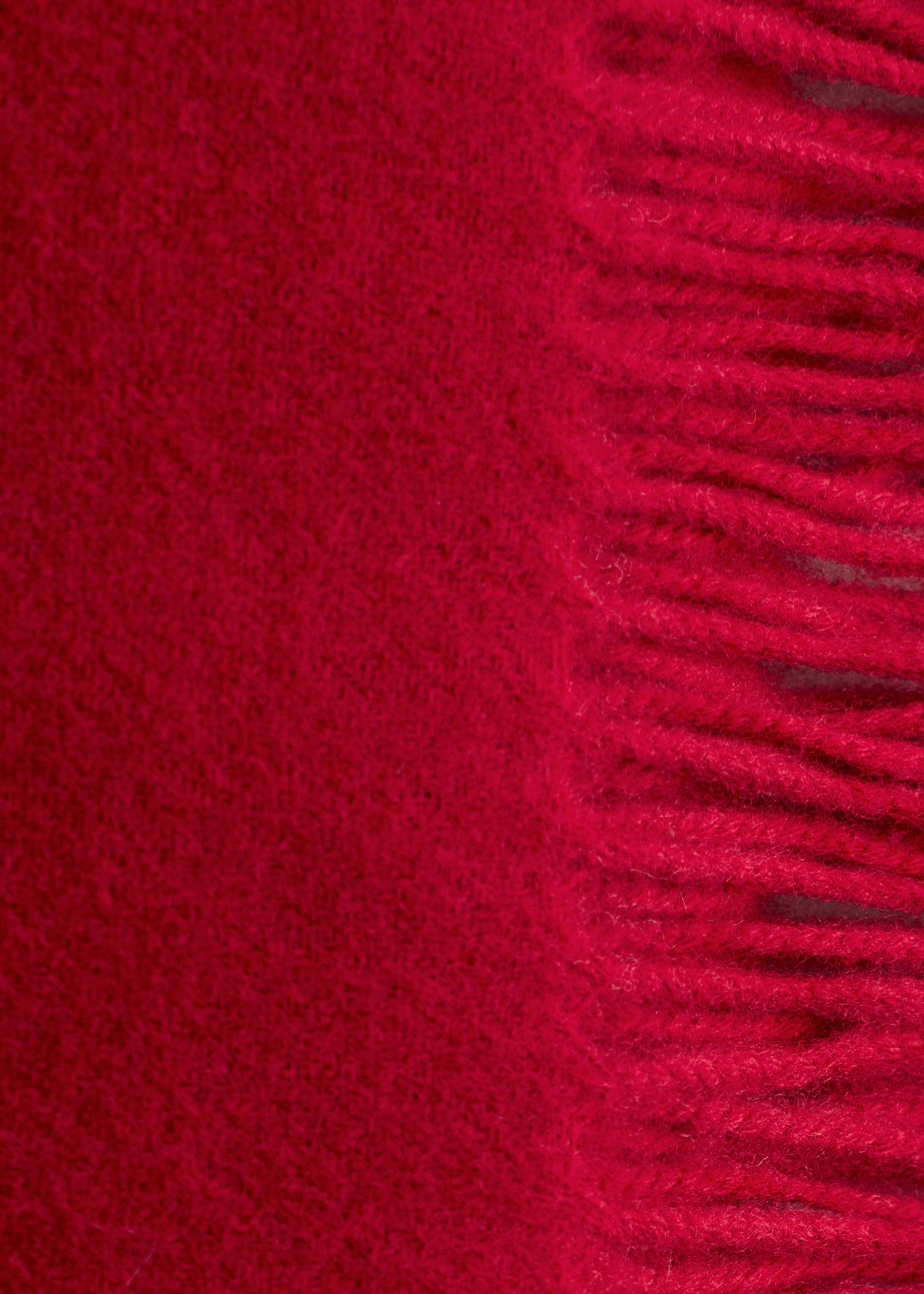 View larger image: Fringed Wool Blanket Scarf - Ruby Red - Ladies | H&M GB 3
