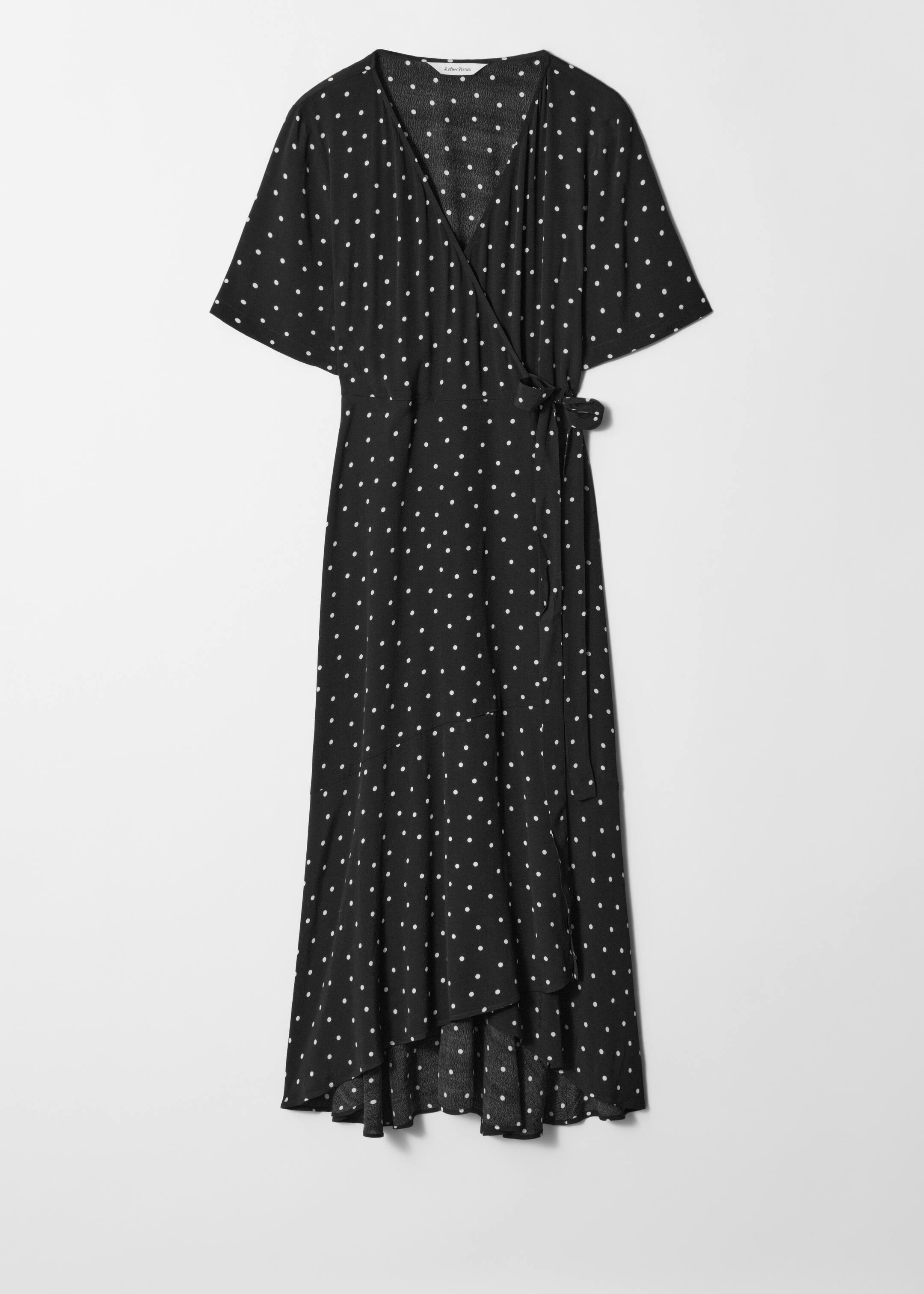 Visualizza immagine più grande: Abito midi a portafoglio - Nero a pois - DONNA | H&M IT 4