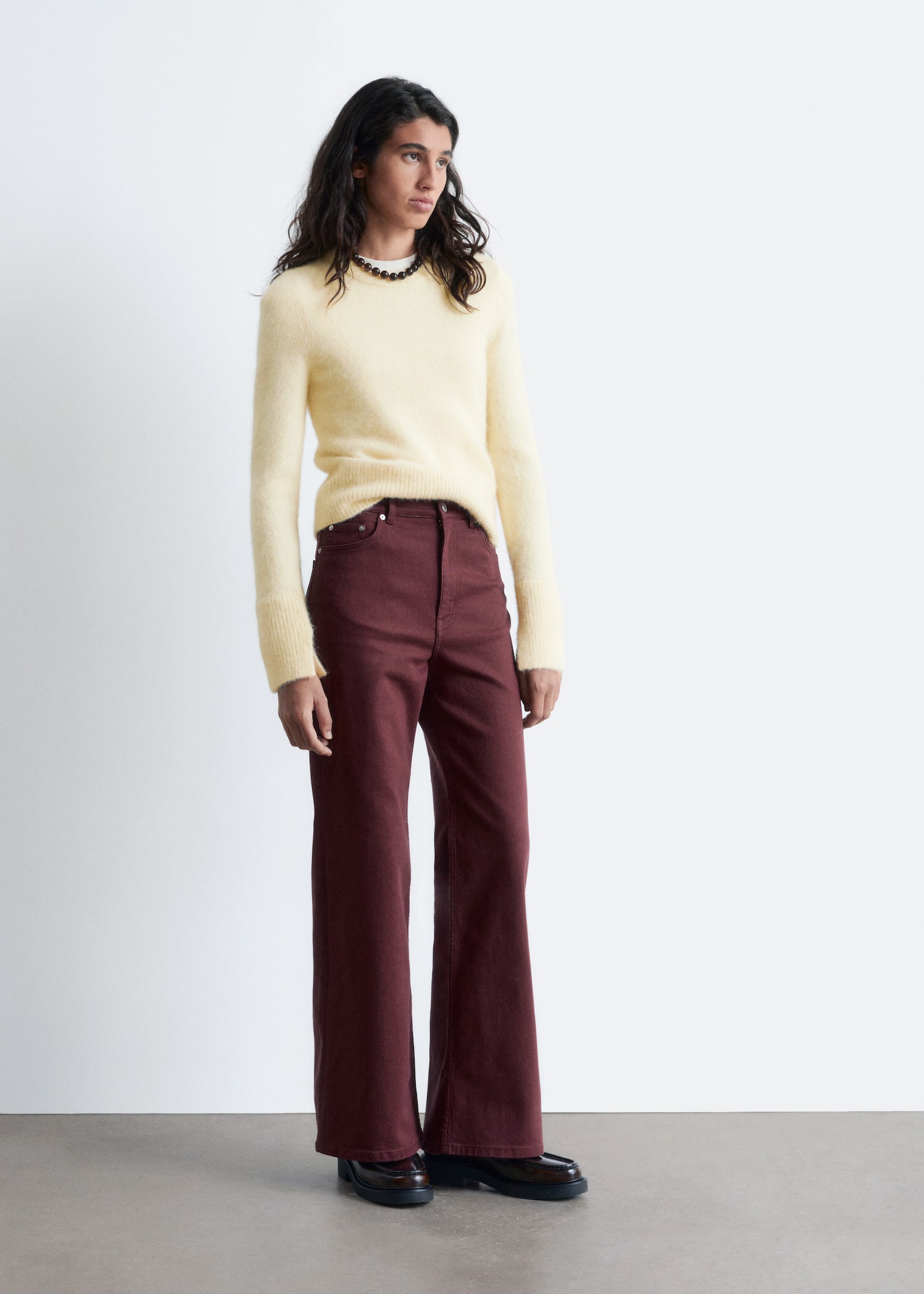 Wide-Leg Jeans - Dark Red/Black/Blue/Medium Blue/Light blue/Grey - 5