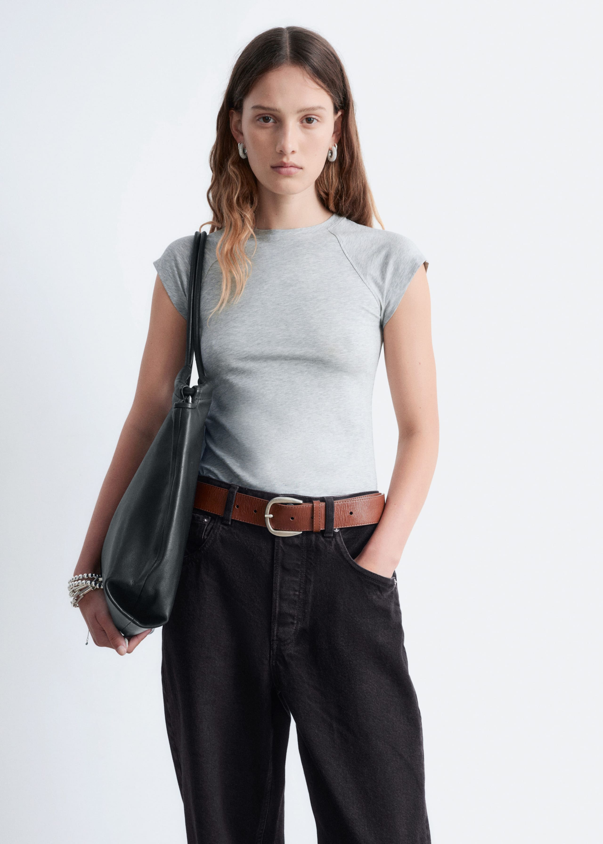 Image of Fitted Raglan-Sleeve T-shirt