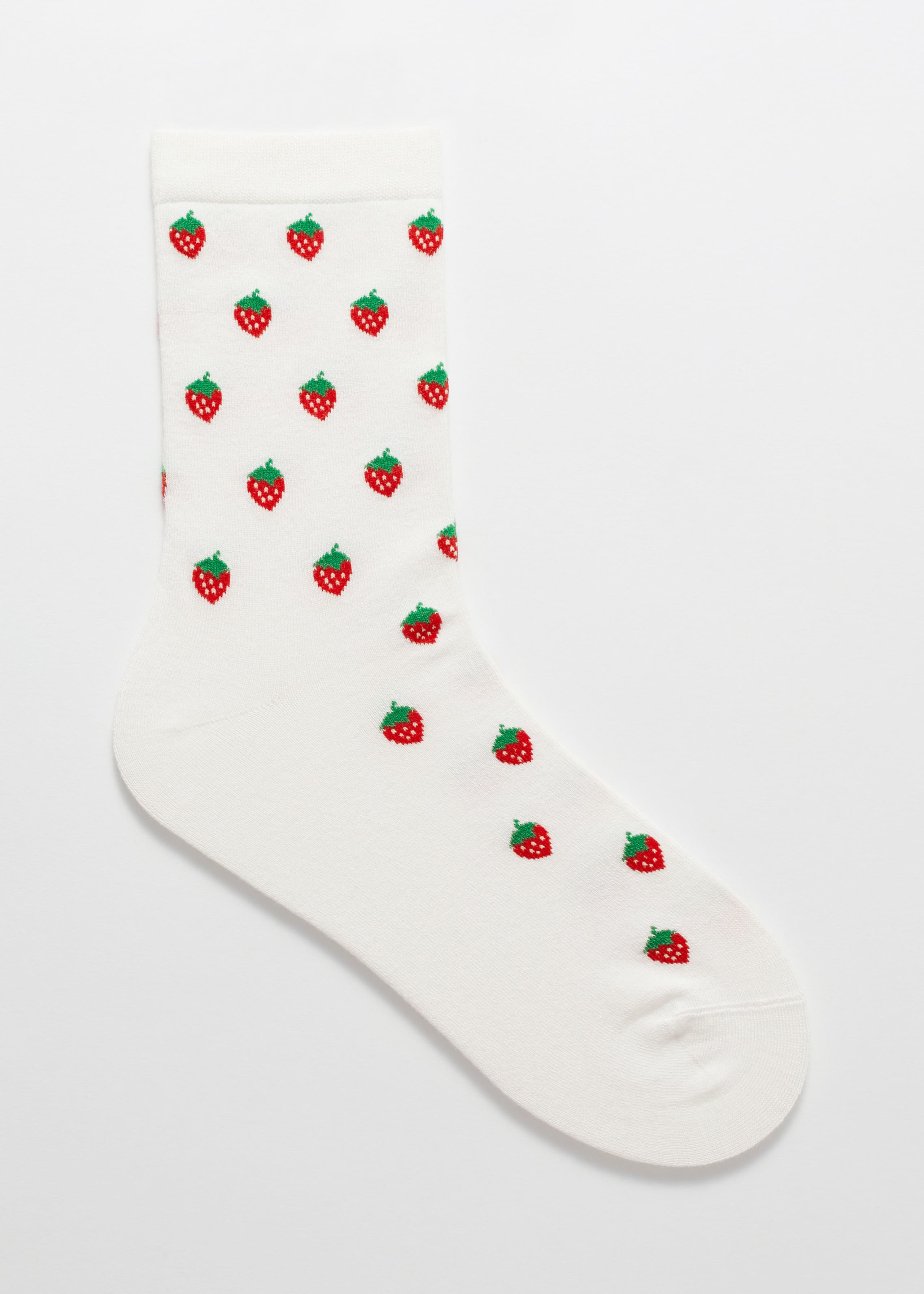 Socken in Jacquardstrick - Creme - Stillleben