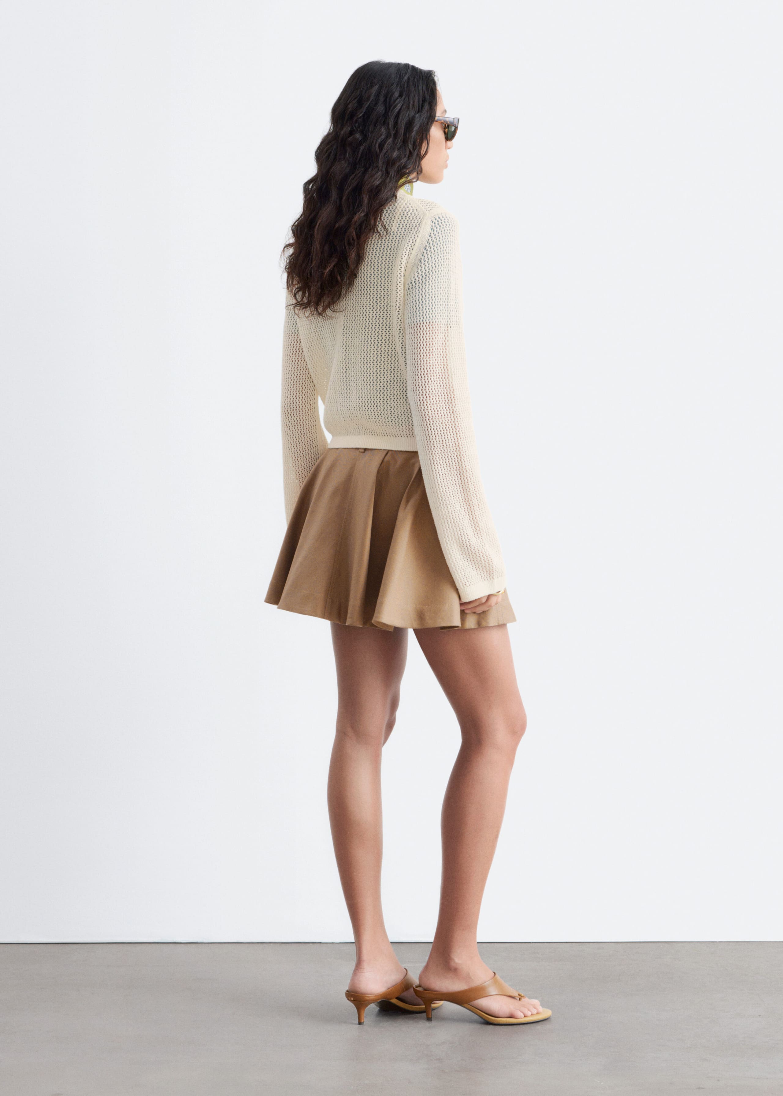 Open-Knit Cotton Cardigan - Off-white - Still Life