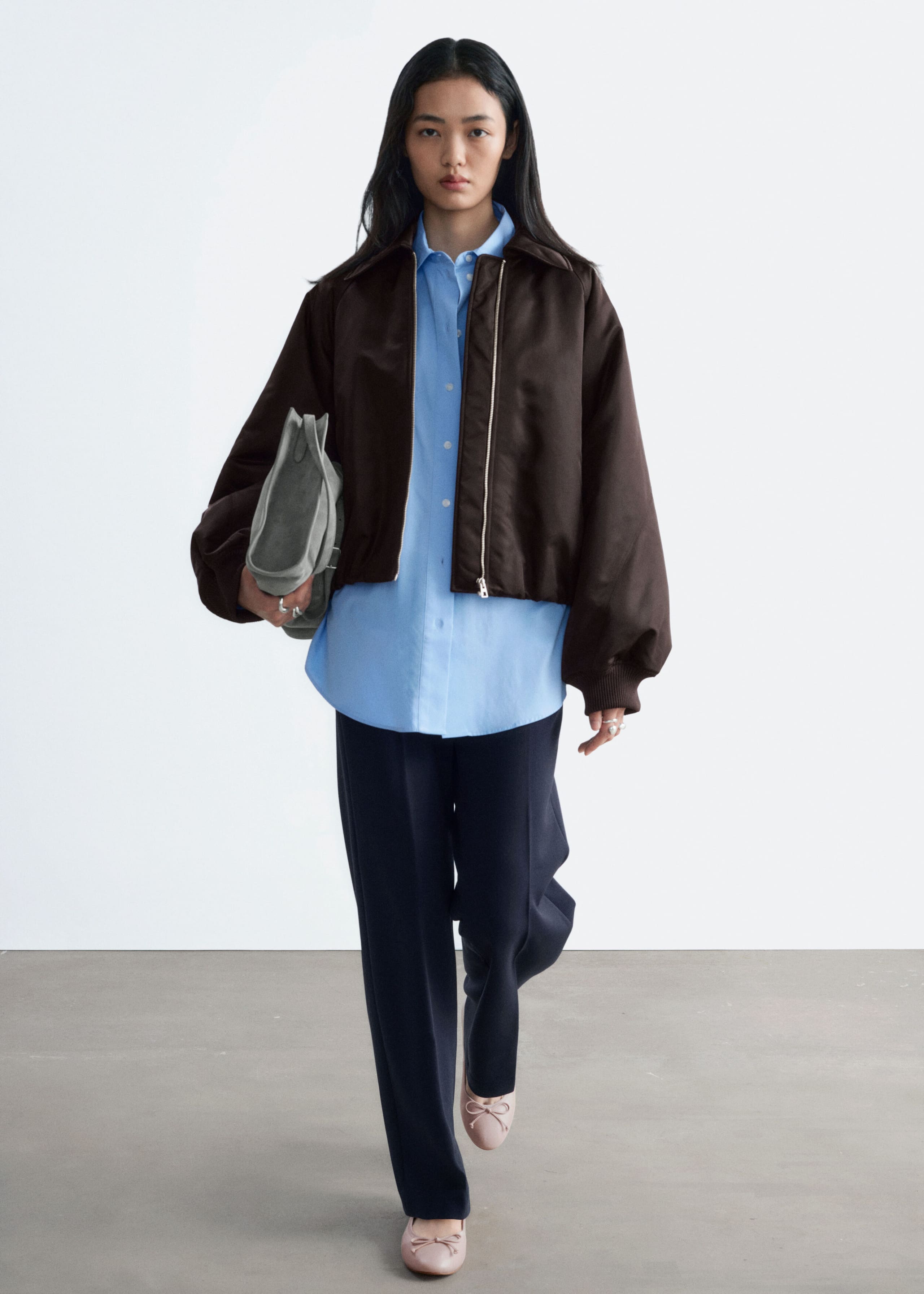Straight Press-Crease Trousers - Navy - Still Life