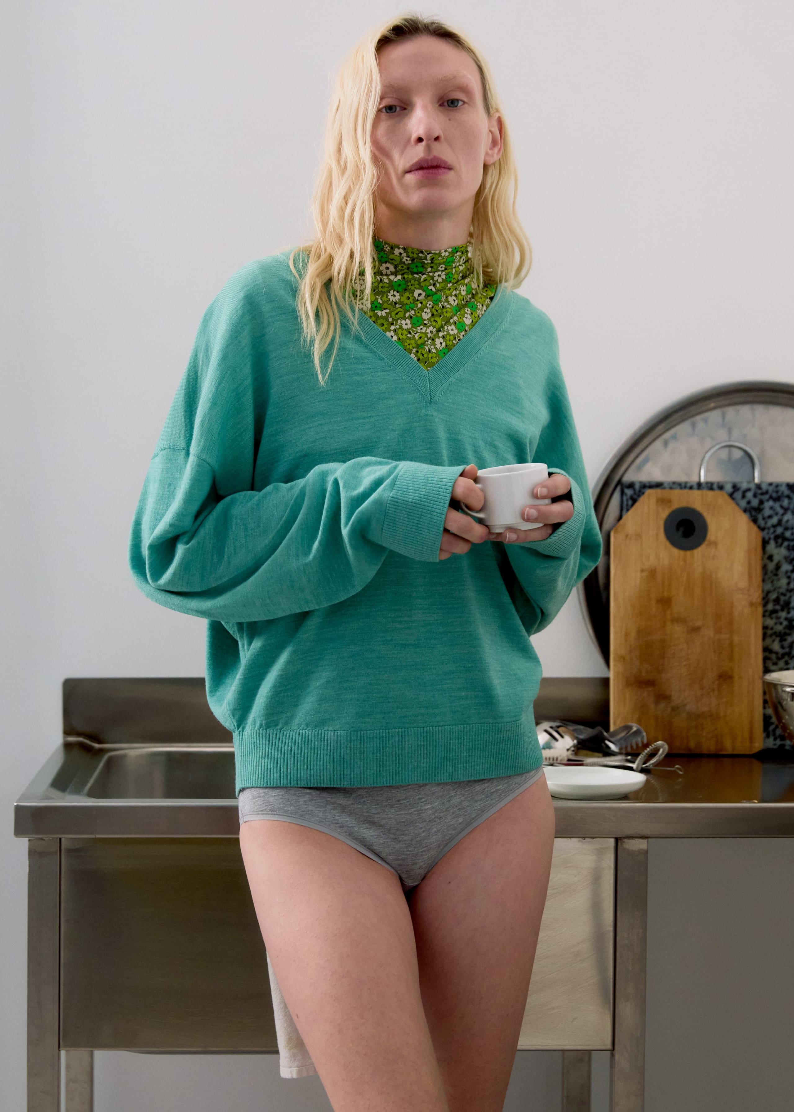 Image of V-Neck Wool Jumper