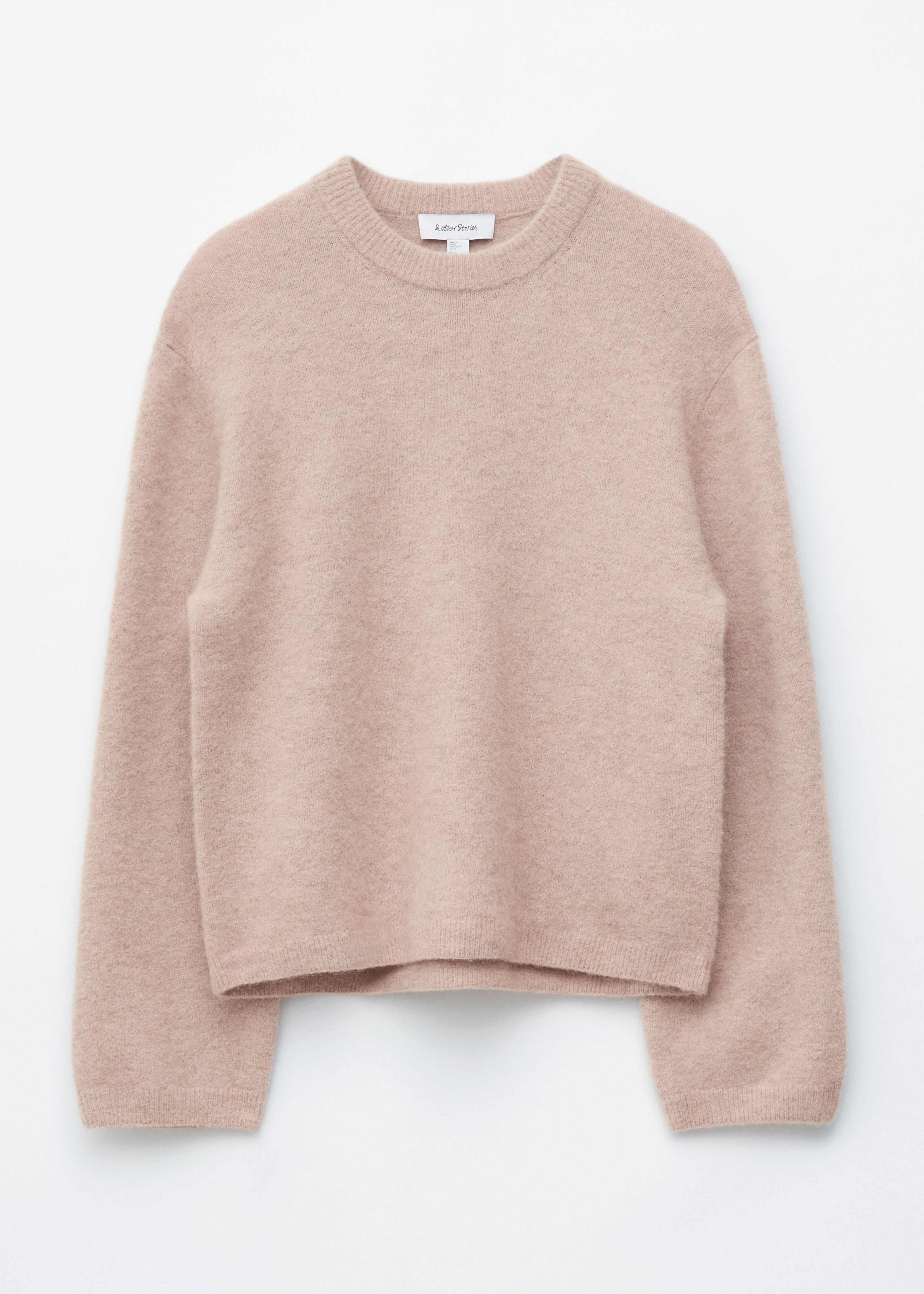 Пуловер от алпака смес - Бежов/Светлосиньо/Бели райета/Оранжево/Сини райета