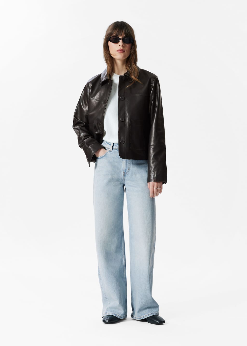 Image of Relaxed Wide-Leg Jeans