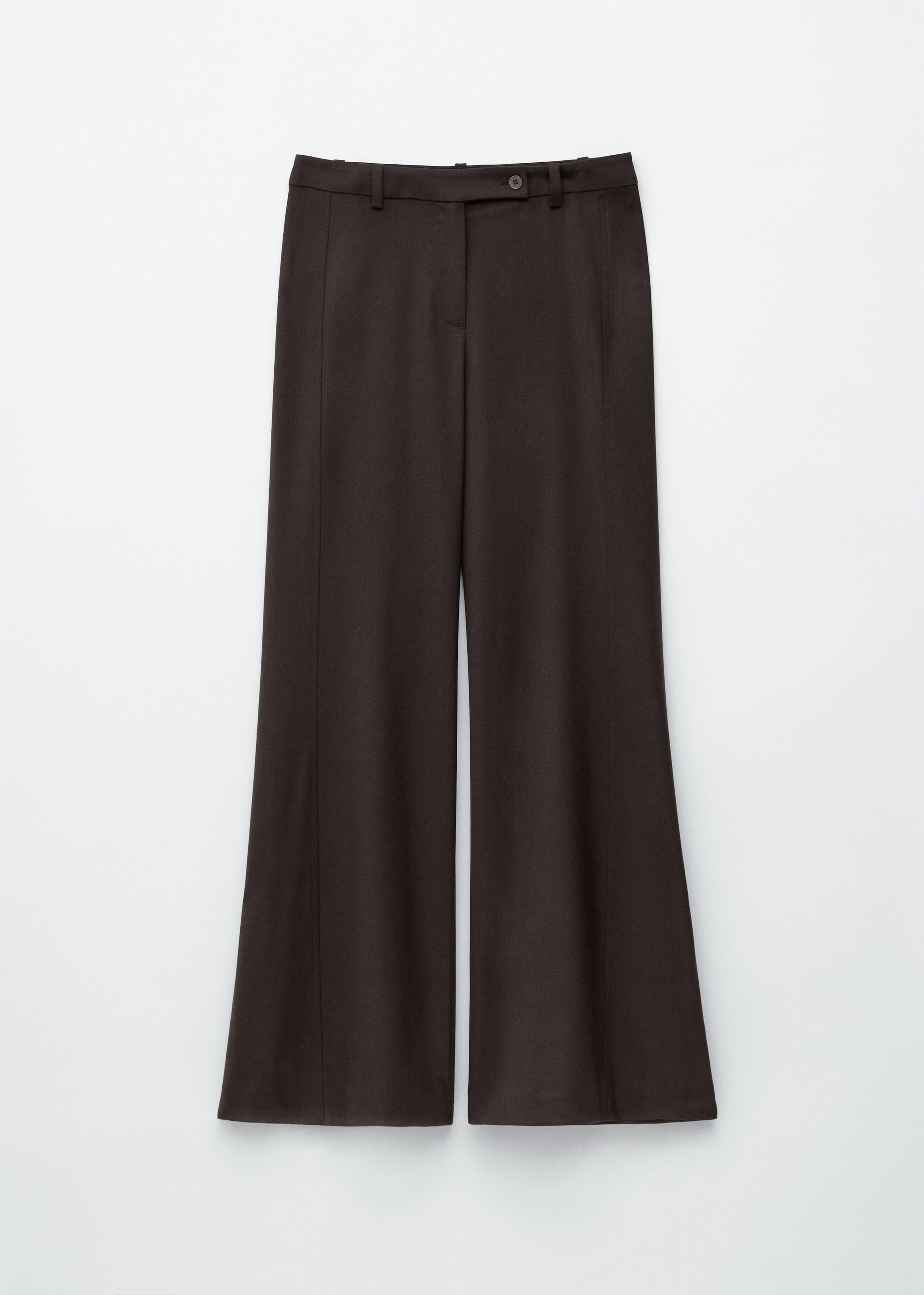Image of Flared Wool Trousers