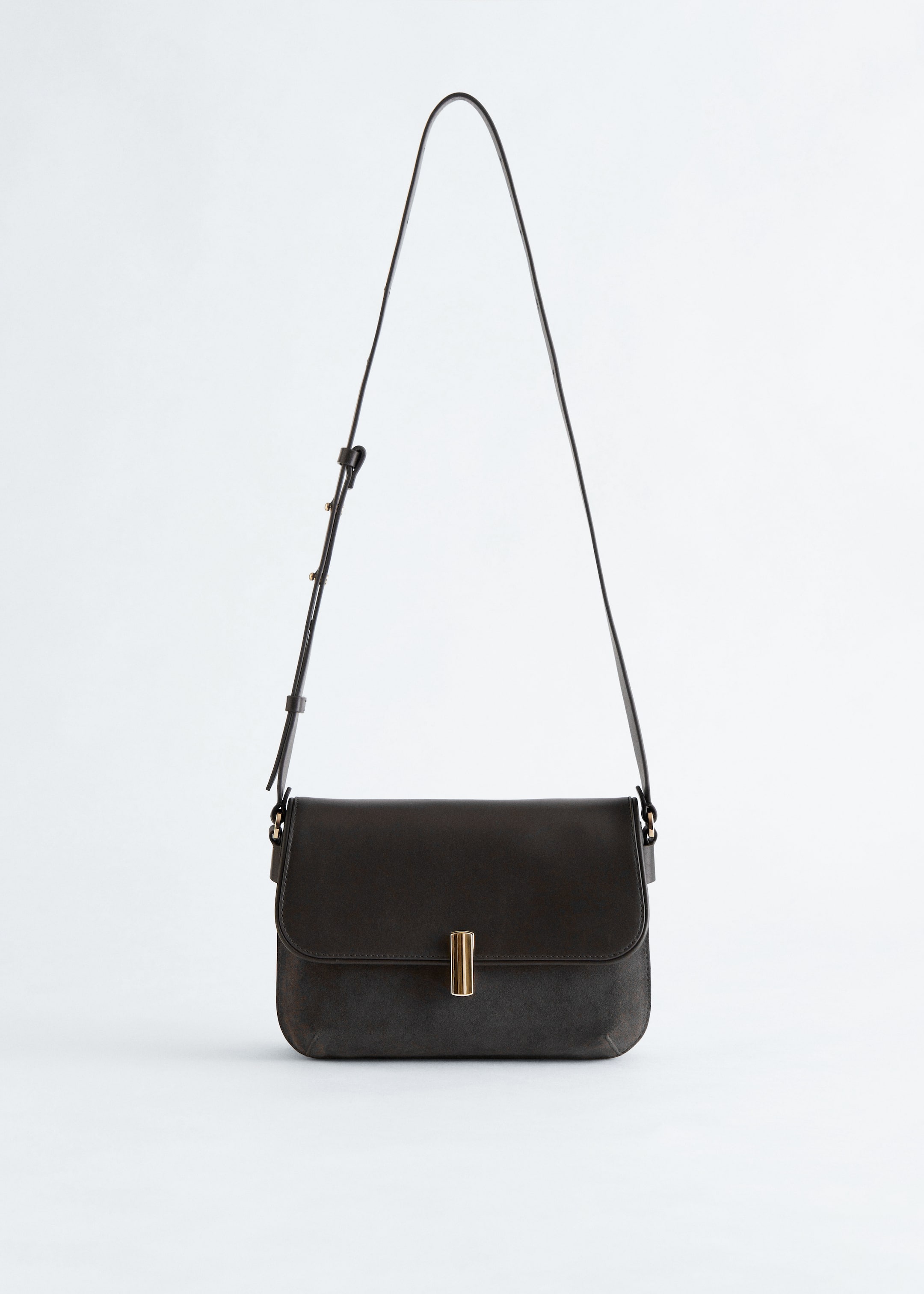 Zobacz większy obraz: Podwójna skórzana torba crossbody - Czarny - ONA | H&M PL 1
