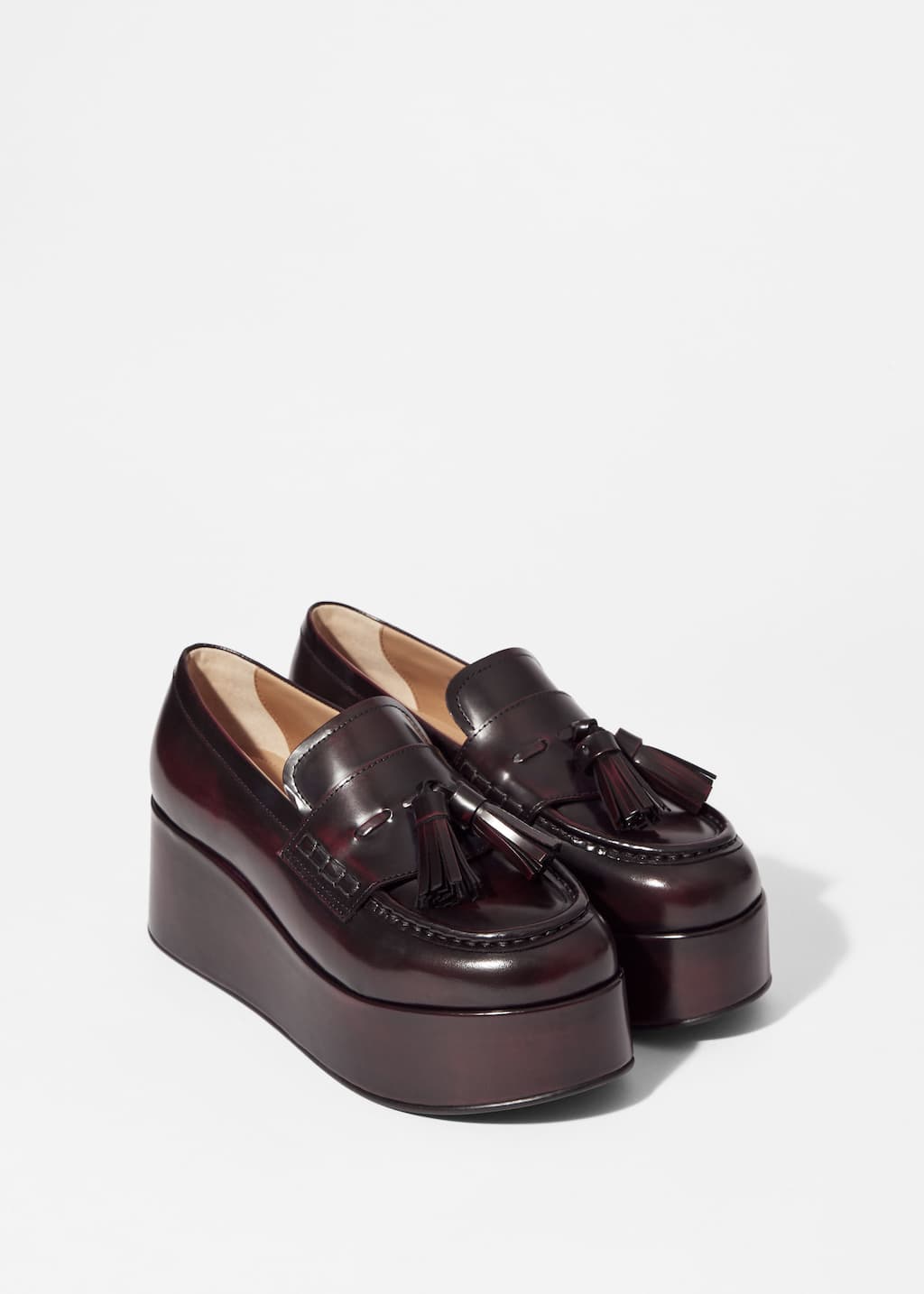 Image of Flatform Leather Loafers