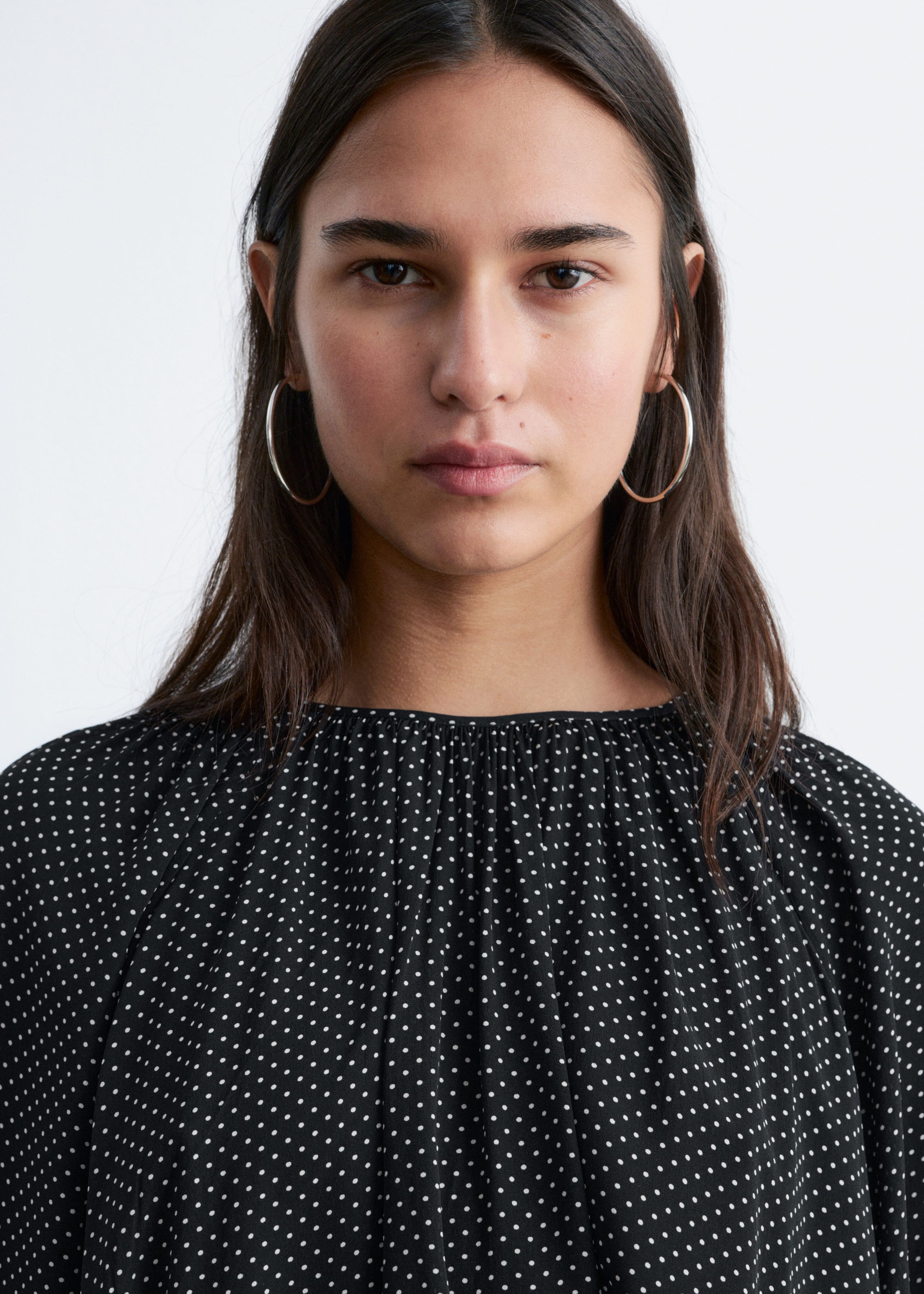 Image of Balloon-Sleeve Blouse