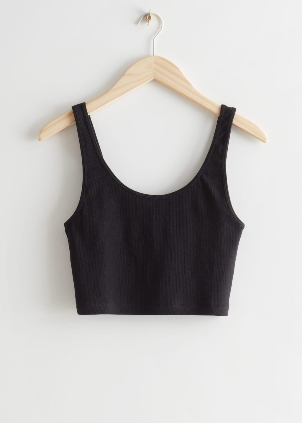 Cropped Tank Top - Black/White Stripes - Natura morta