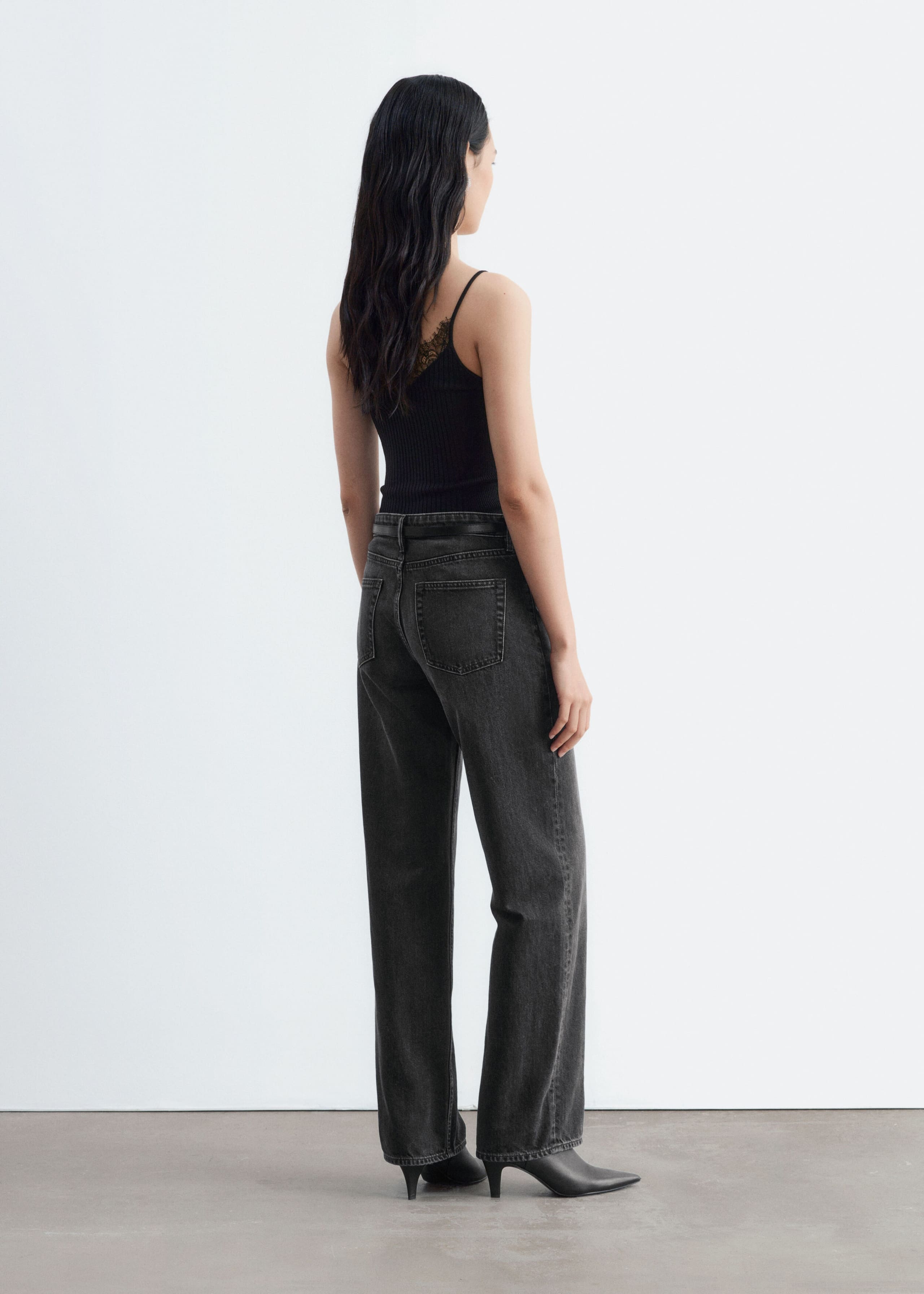 Lace-Trim Tank Top - Black - Lookbook