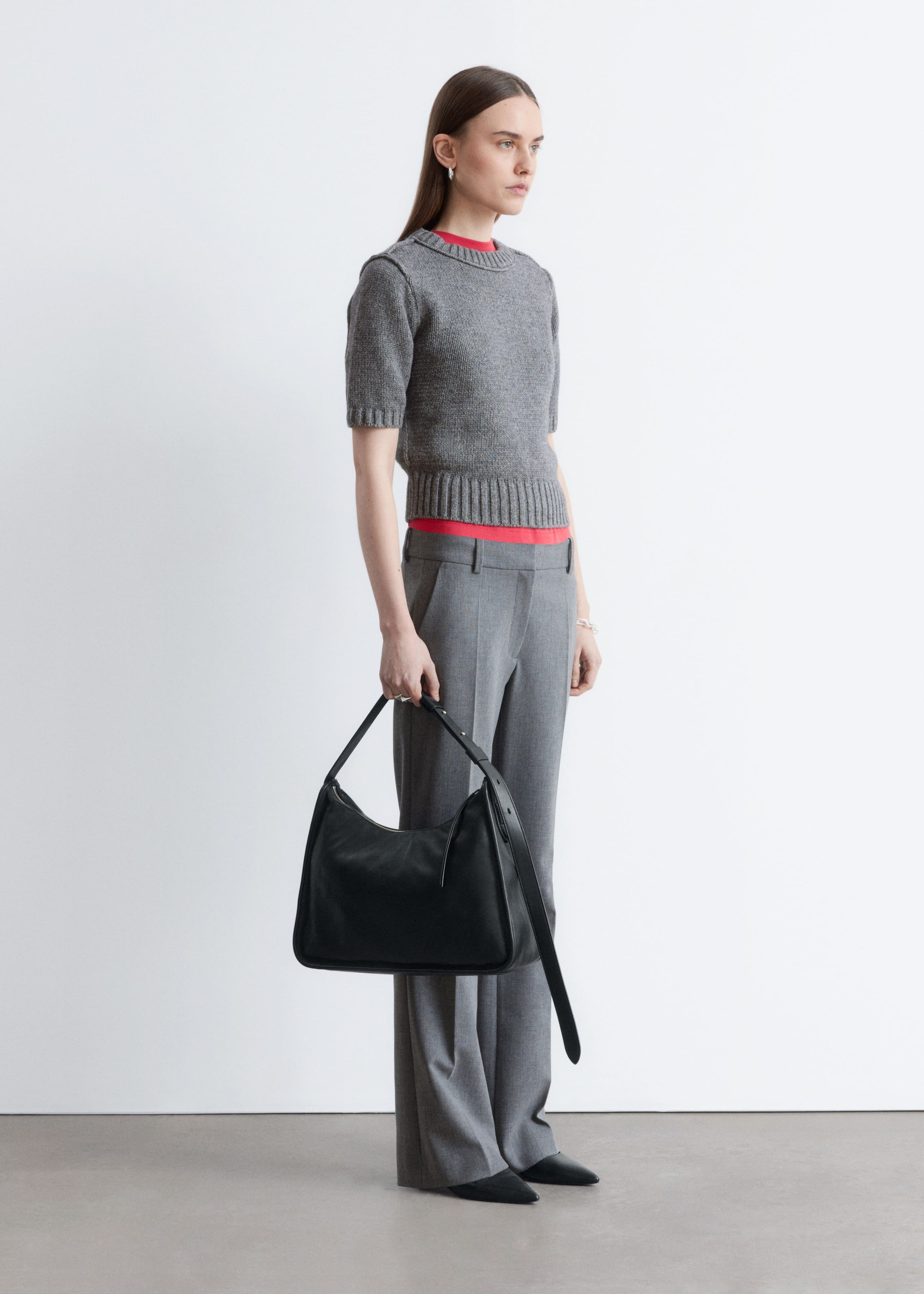 Image of Wool-Blend Knitted T-shirt