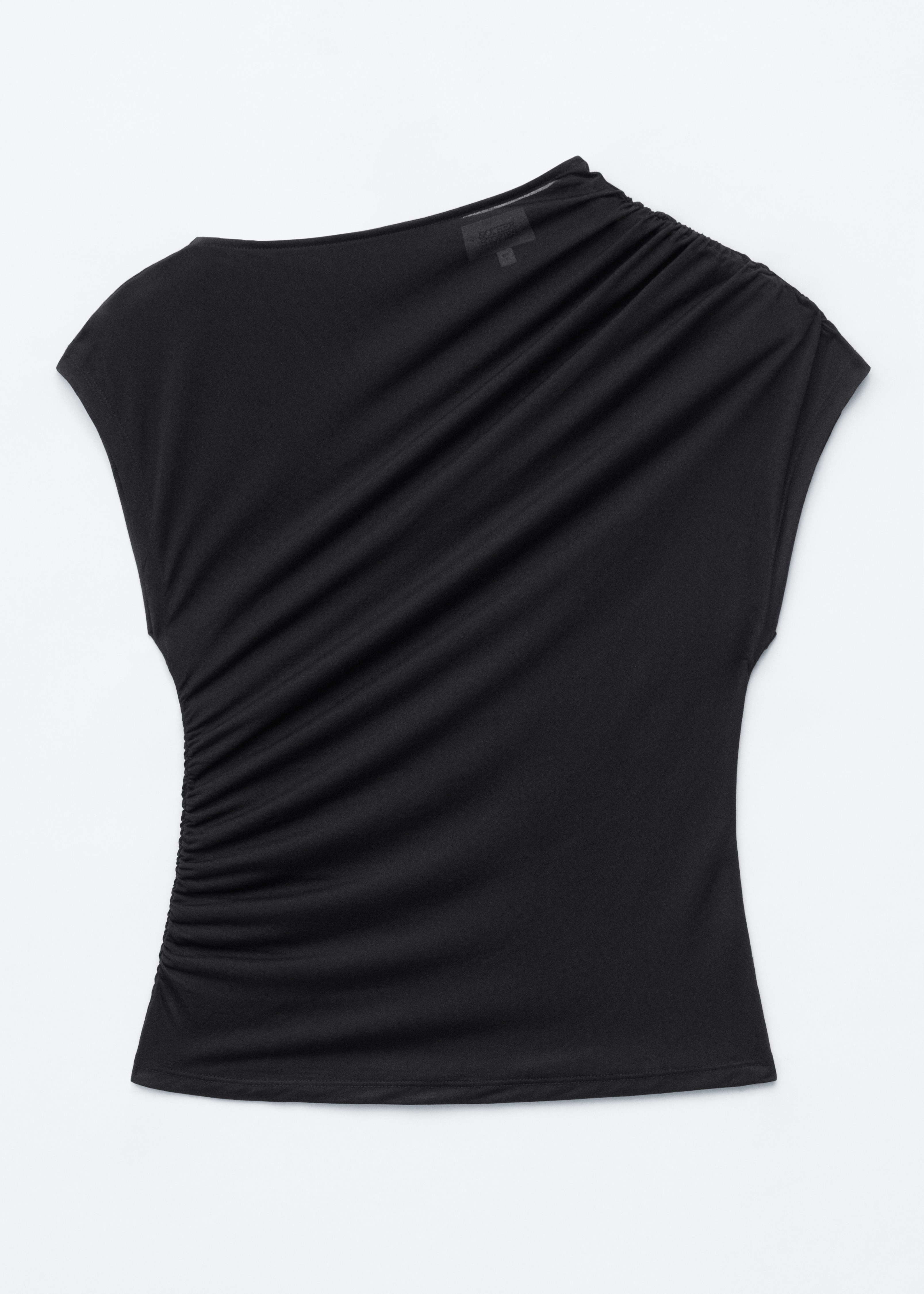 Top fruncido - Negro/Rosa