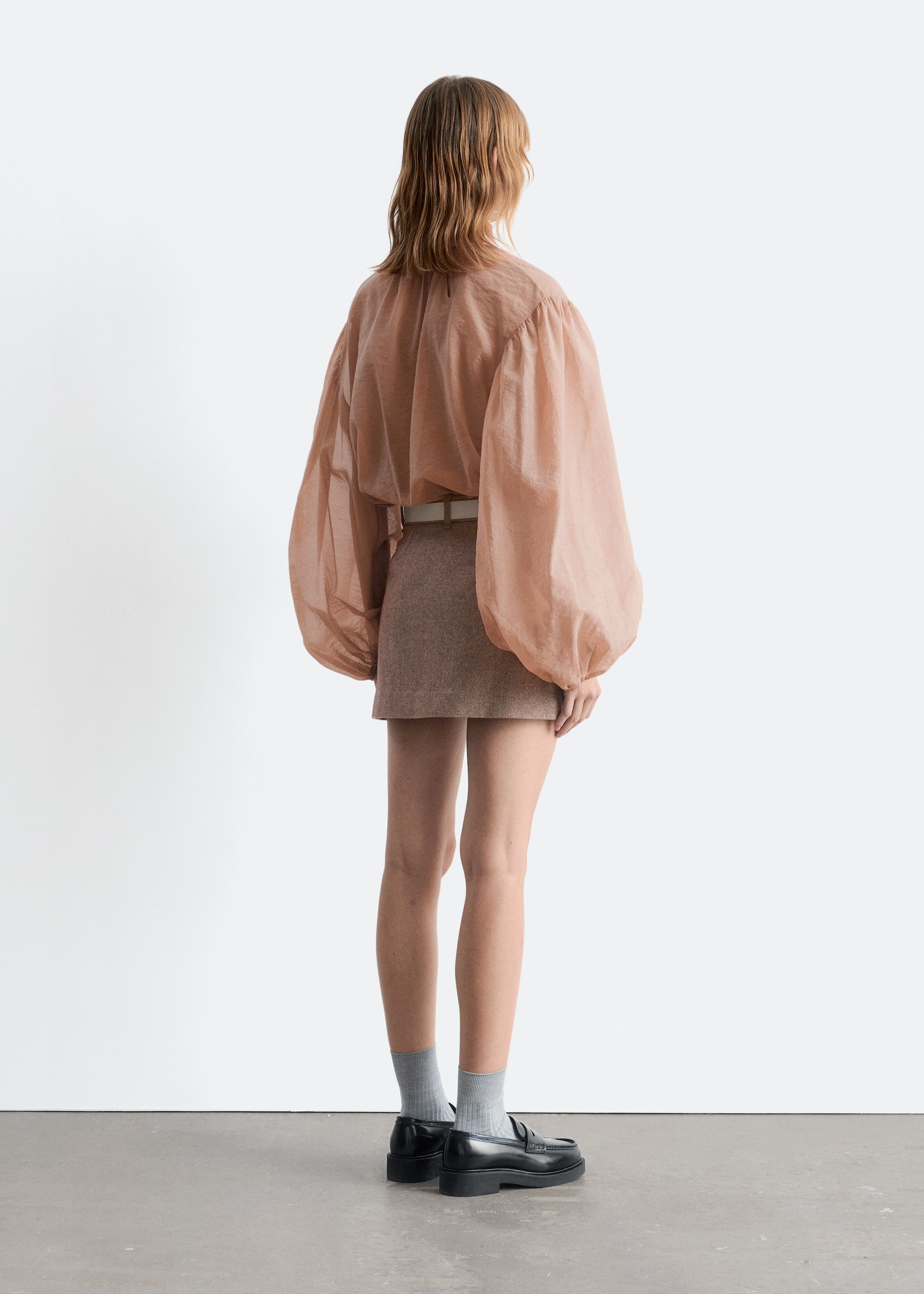 View larger image: Wool Mini Skirt - Taupe - Ladies | H&M GB 6