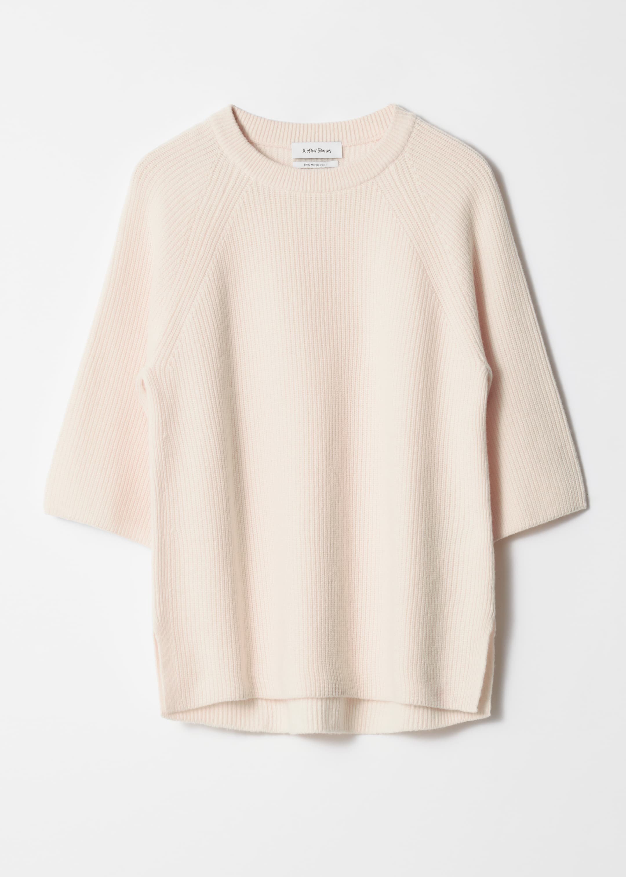 Zobacz większy obraz: Wełniany dzianinowy top - Kremowy - ONA | H&M PL 1