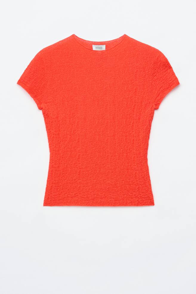 Top de cuello falso - Naranja brillante/Blanco roto - 1