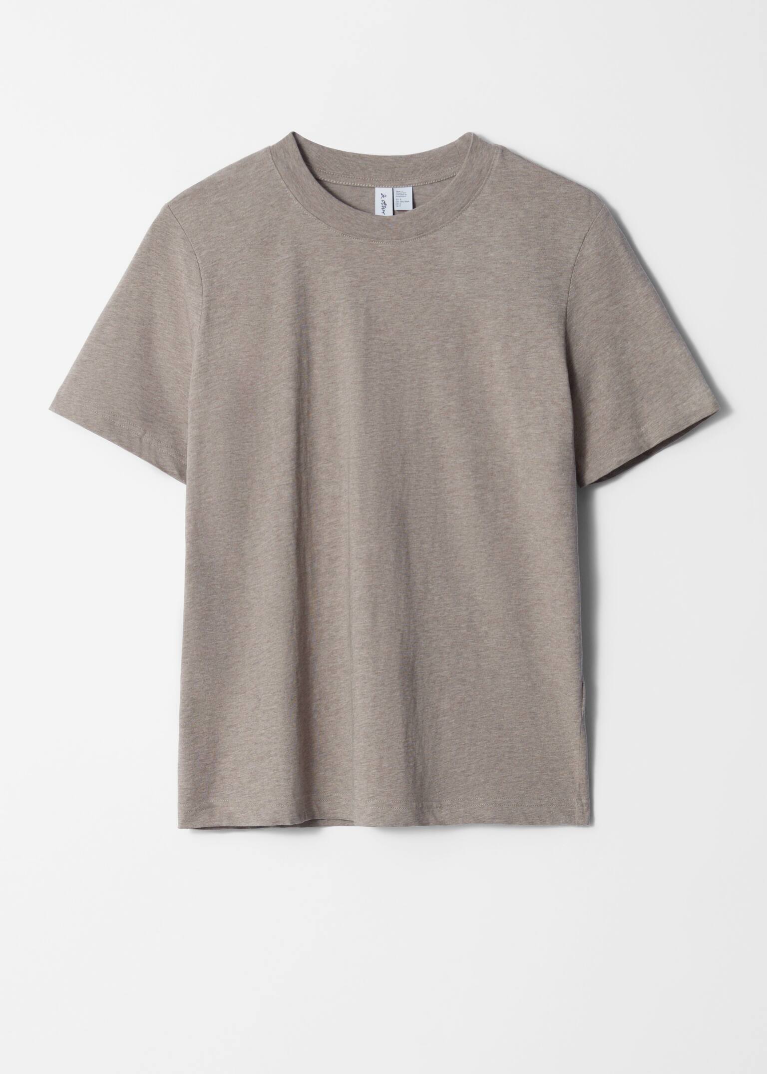 T-Shirt mit Rundhalsausschnitt - Graubraun/Rot/Dunkelgrau meliert/Hellgrün/Weiß/Schwarz - 2
