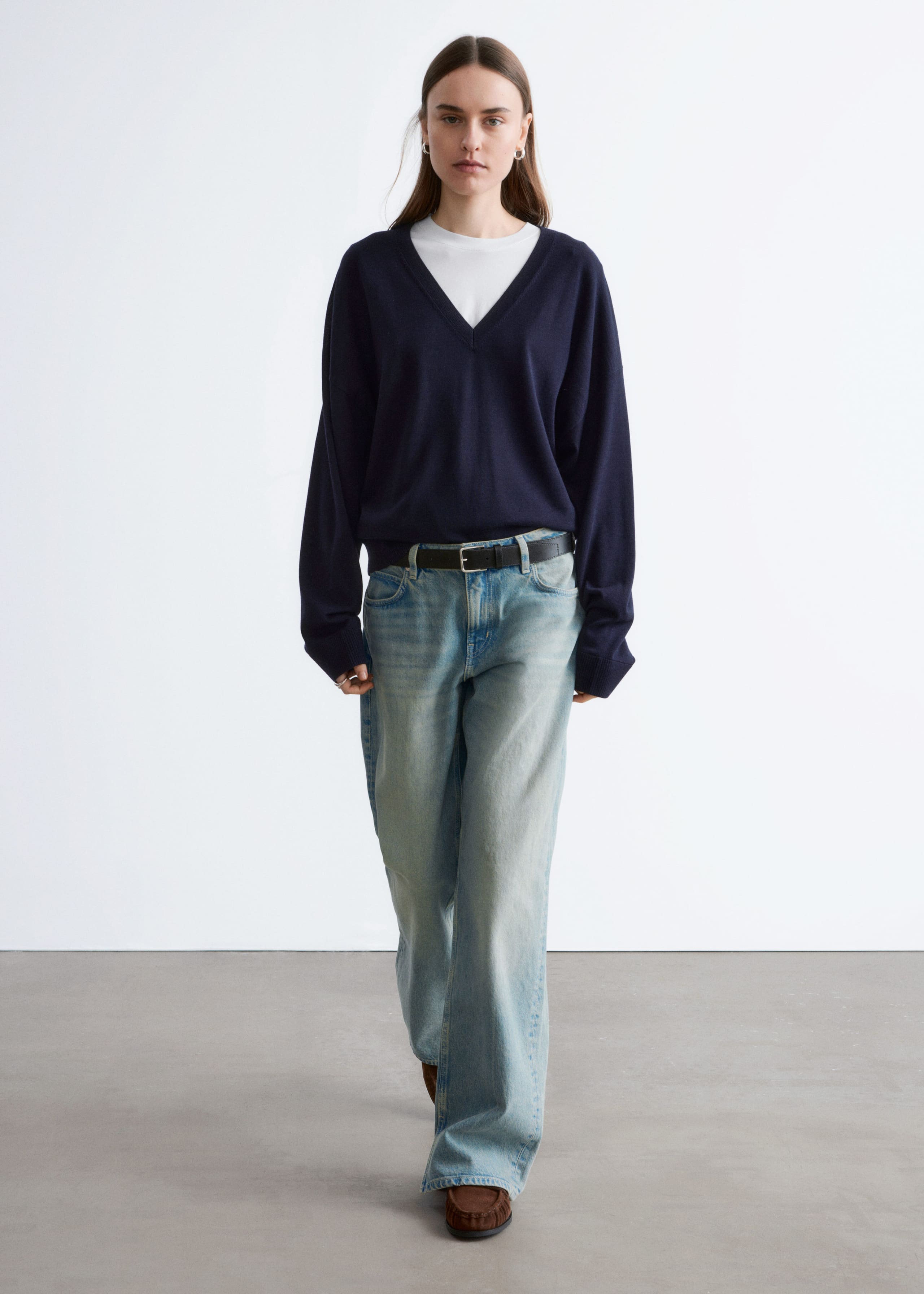 Image of V-Neck Wool Jumper