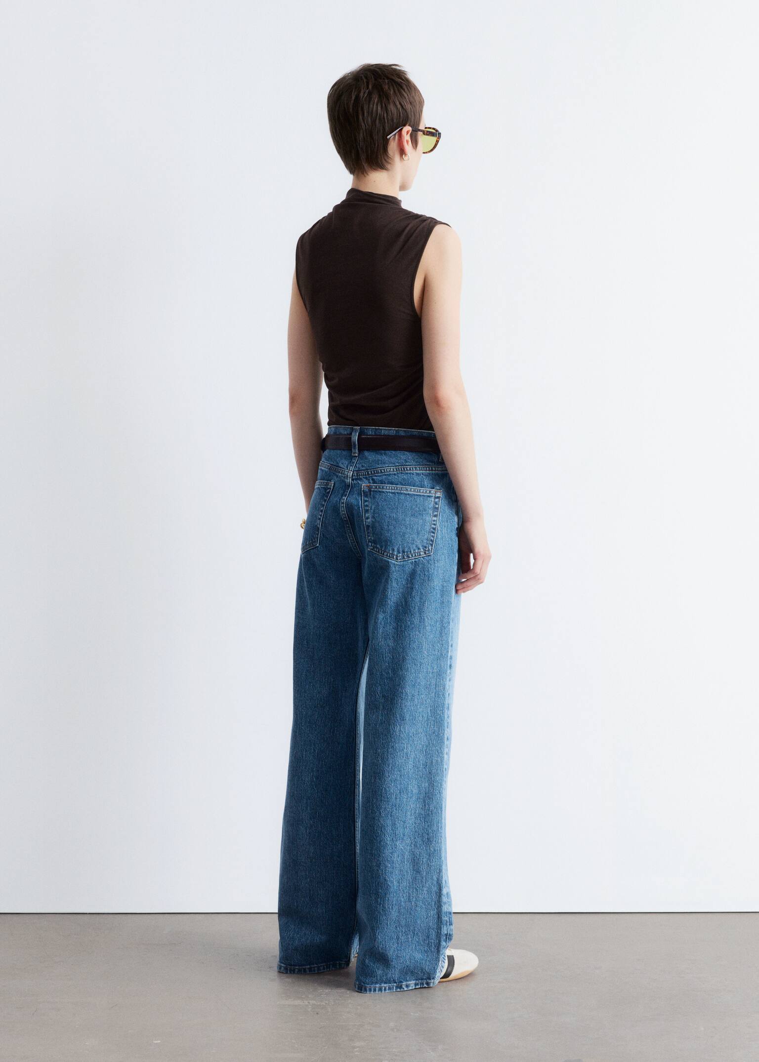 Jeans med vide ben - Mellomblå vask/Blå/Mørkeblå/Mørkerød/Medium blå/Svart/Lyseblå/Mørk brun/Grå - 5