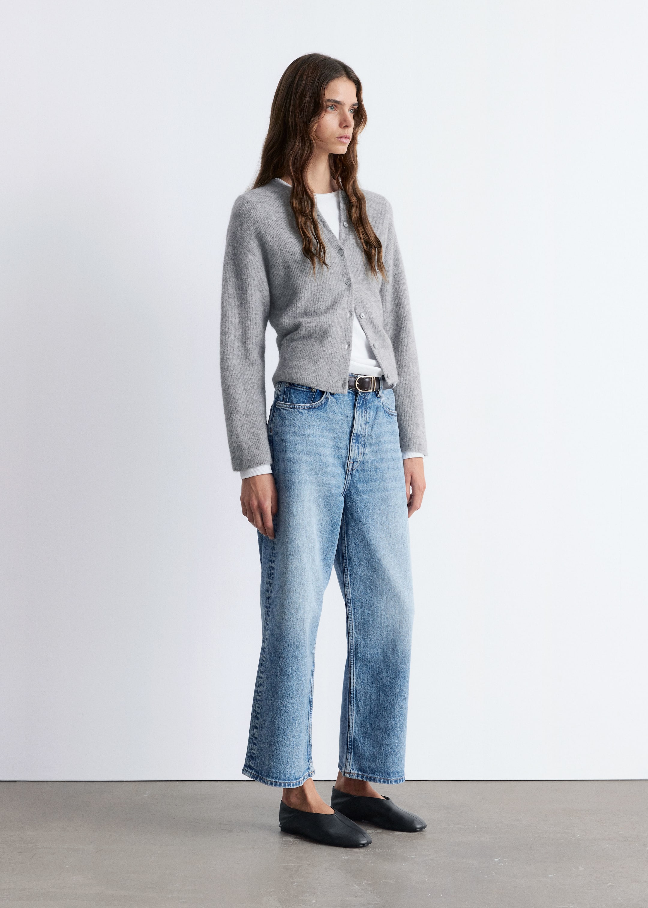 Grösseres Bild ansehen: Strickjacke aus Alpaka-Mix - Grau - DAMEN | H&M CH 5