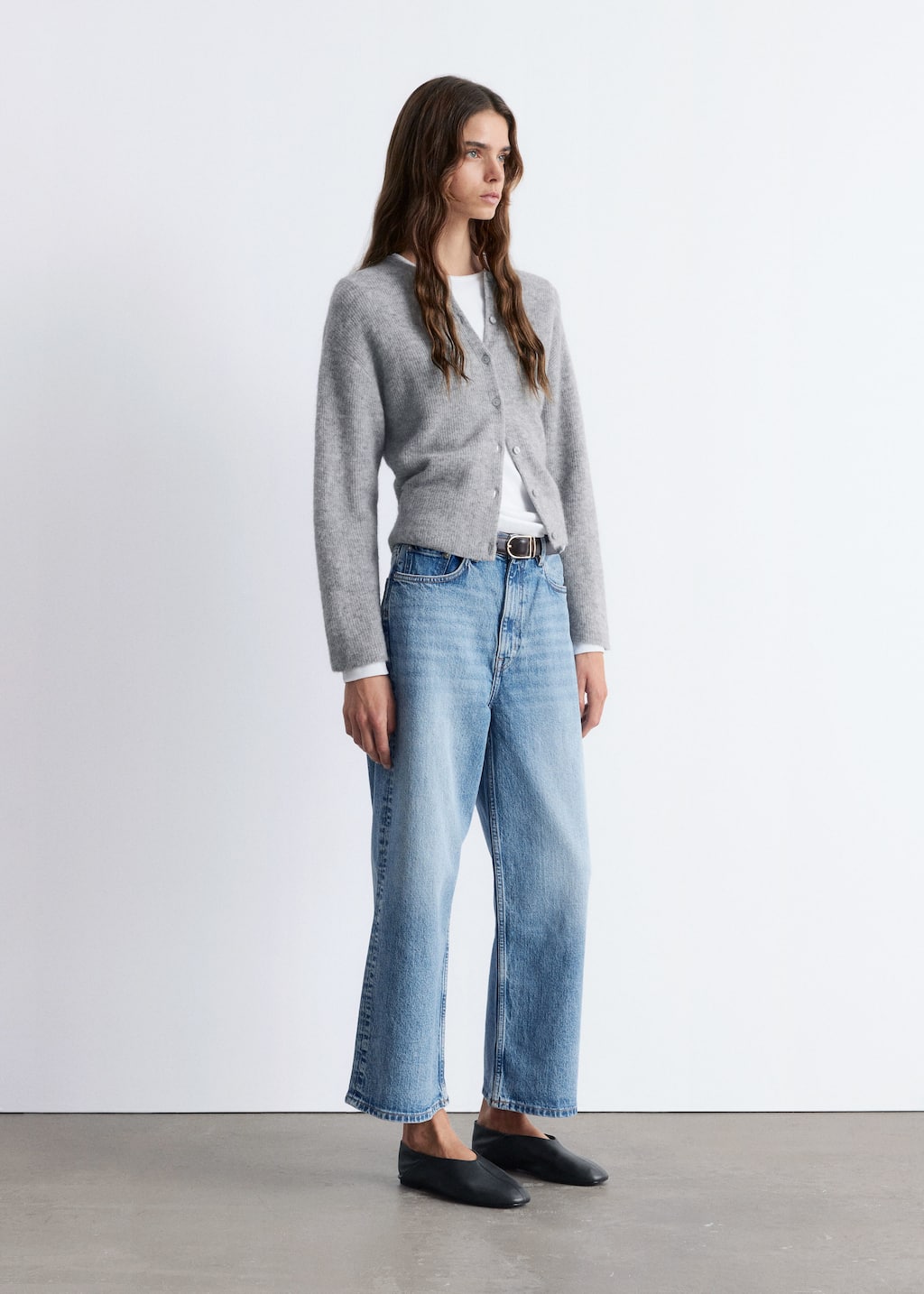 Image of Alpaca-Blend Knitted Cardigan