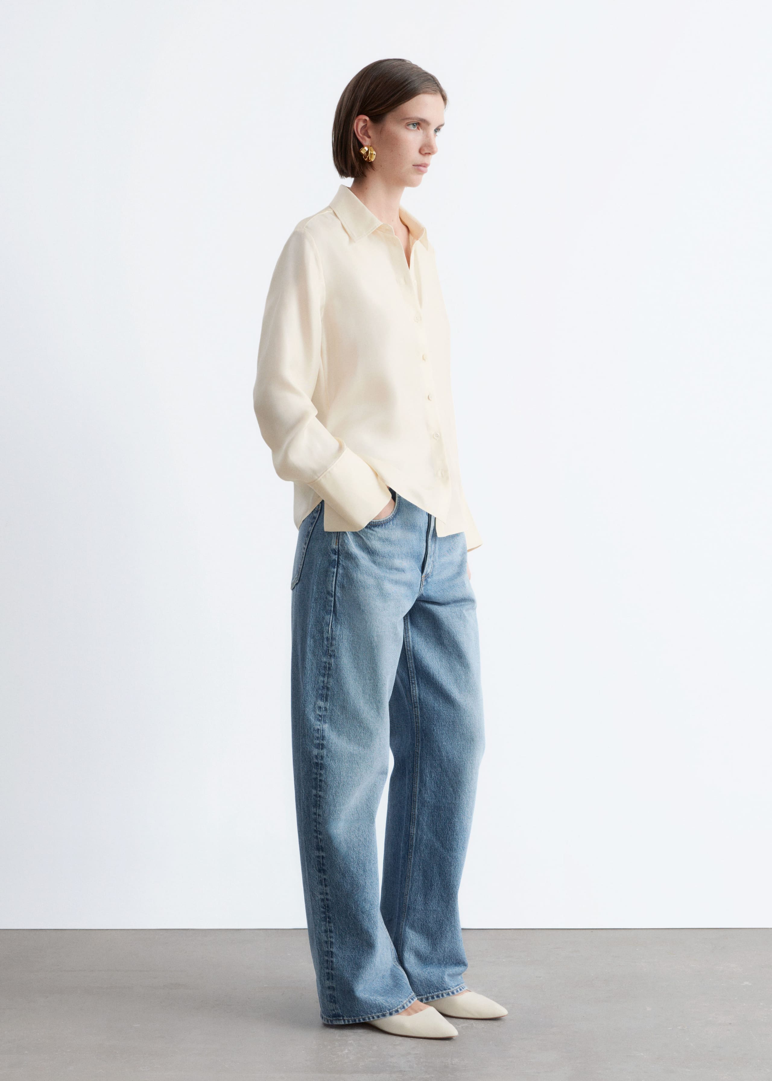 Image of Relaxed Silk Shirt