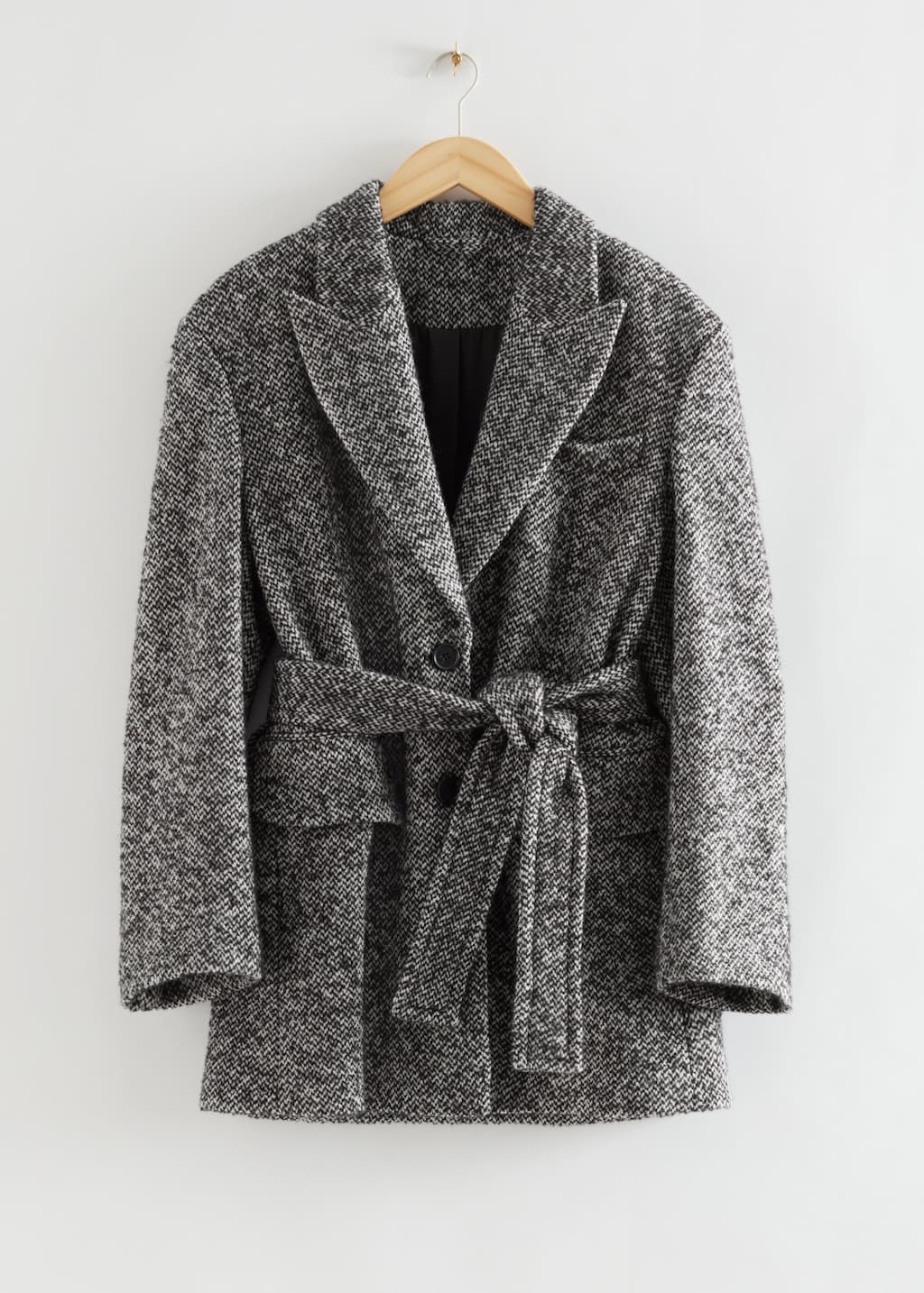 OversizedButtonedBlazer - Grey - Bodegón