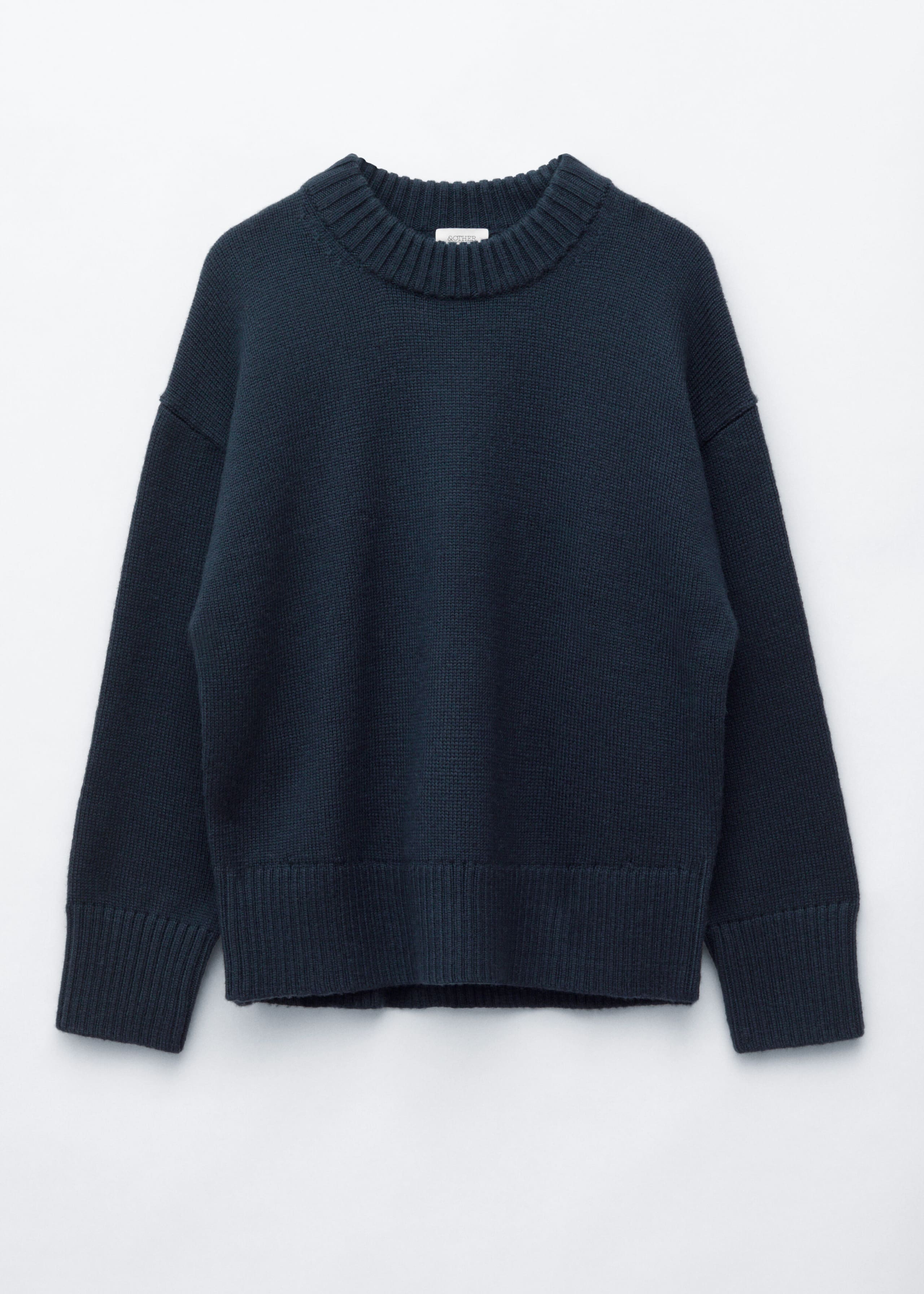 Oversized Wool Jumper - Dark Blue - Still Life