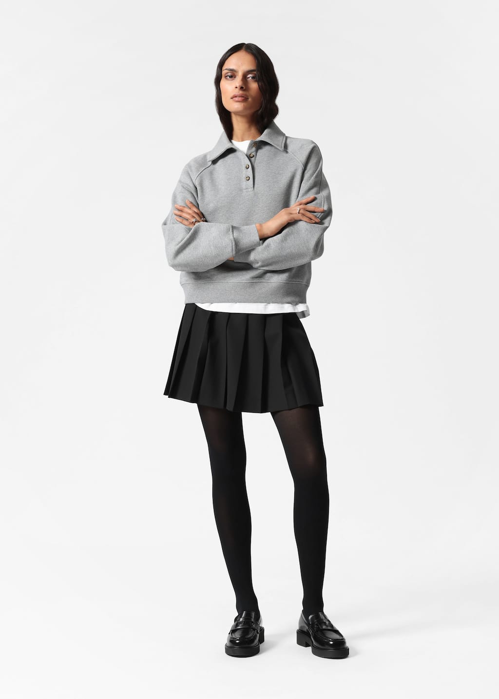 Image of Pleated Mini Skirt