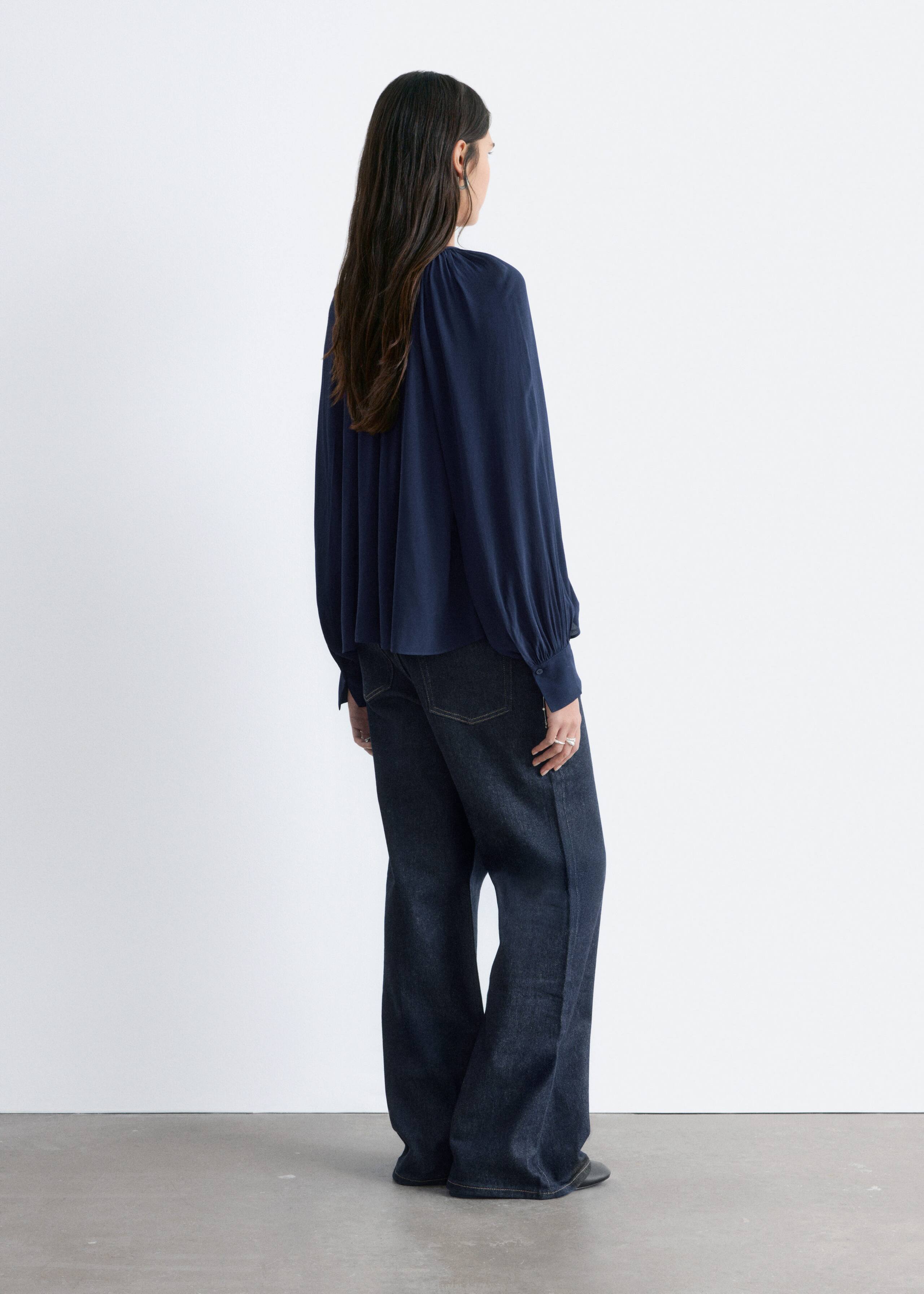 Image of Balloon-Sleeve Blouse