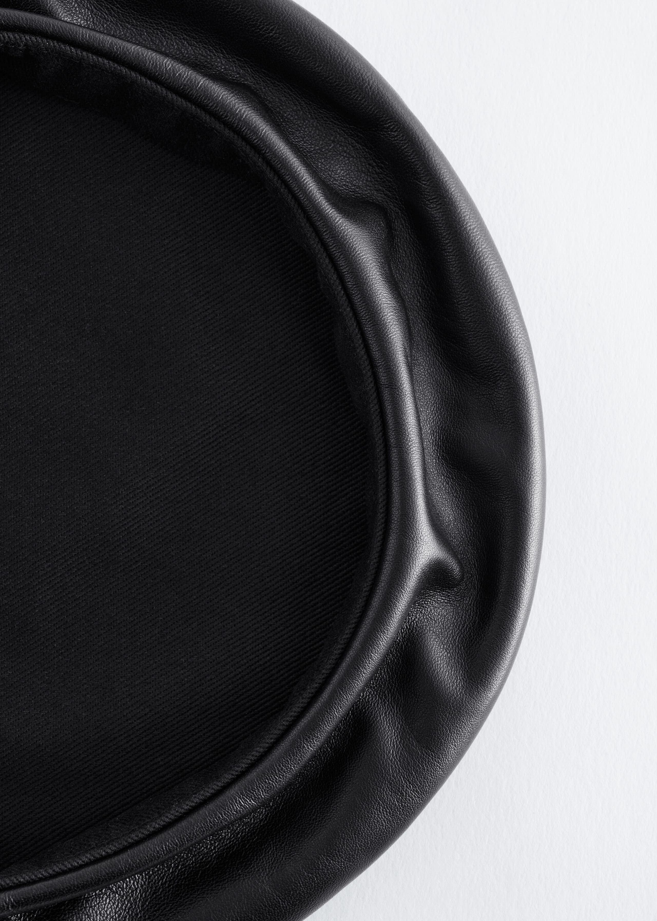 Leather Beret - Black - Still Life