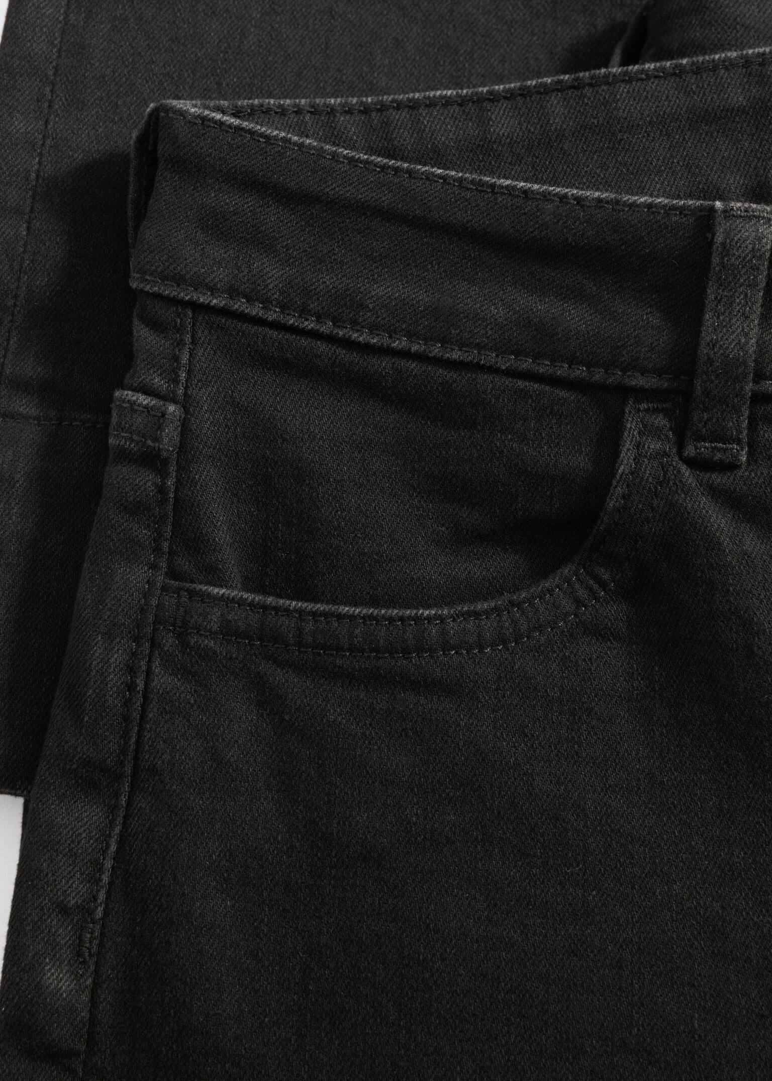 Jeansy z wysoką talią - Czarny - 3