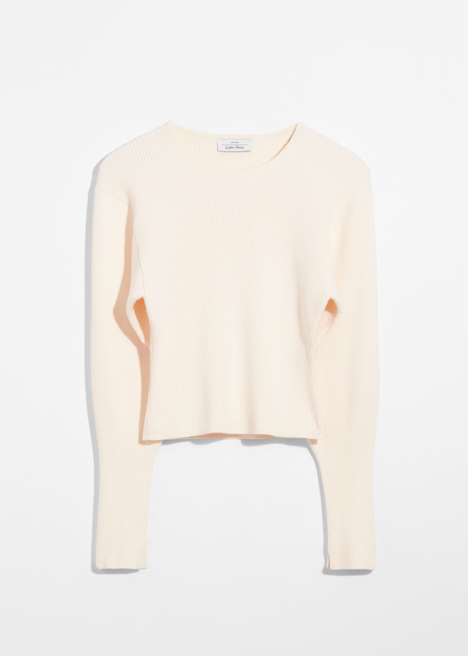 Rib-Knit Top - White/Red/Black