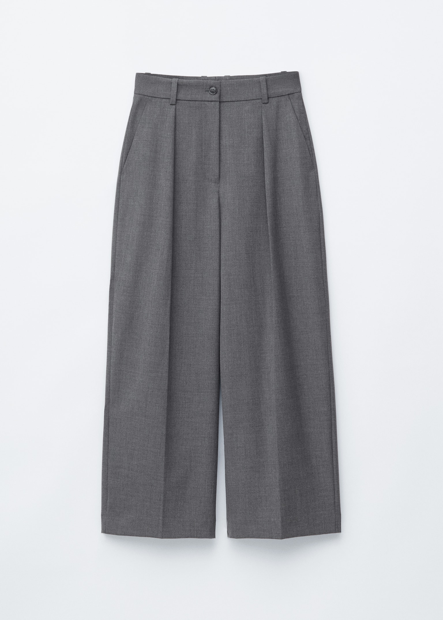 Elegante Bügelfaltenhose - Grau/Schwarz - 2