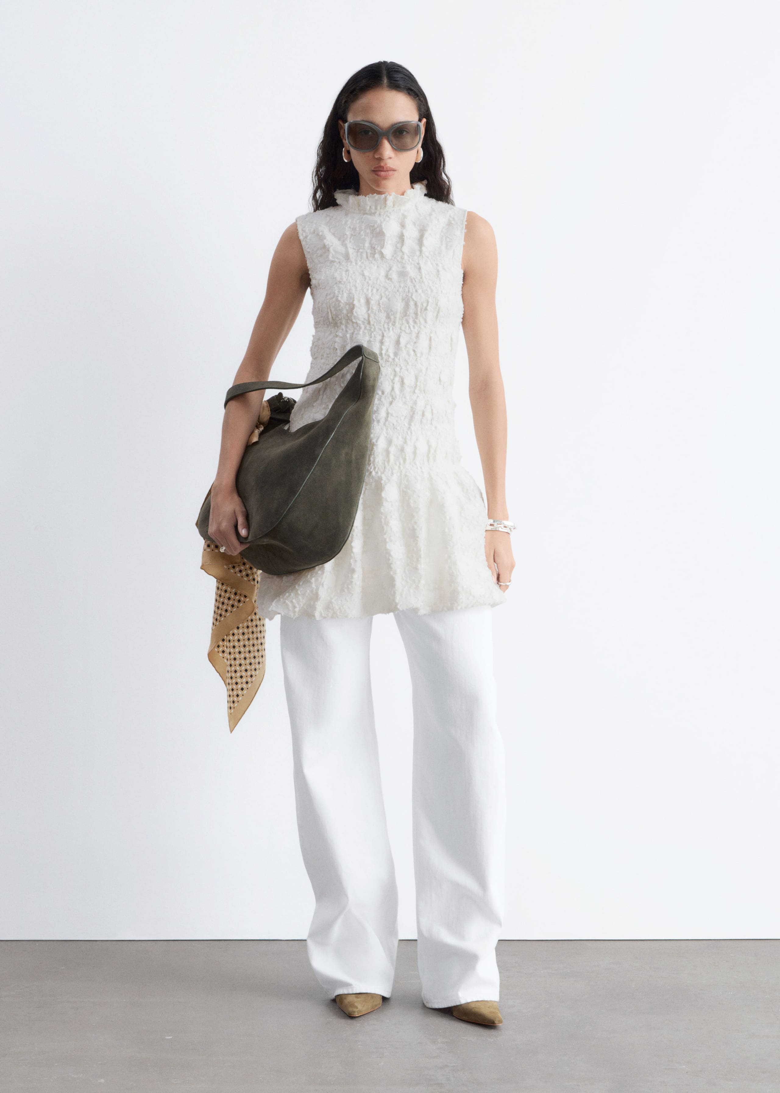 Smock Mini Dress - Yellow - Lookbook